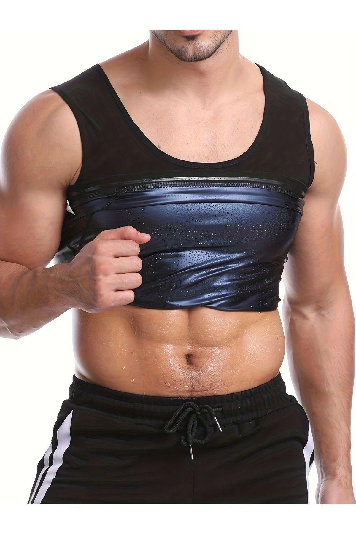 Nodiko Model Unisex Termal Sauna Atlet Yağ Yakımınıza Zayıflamanıza Yardımcı Korse Siyah Renk
