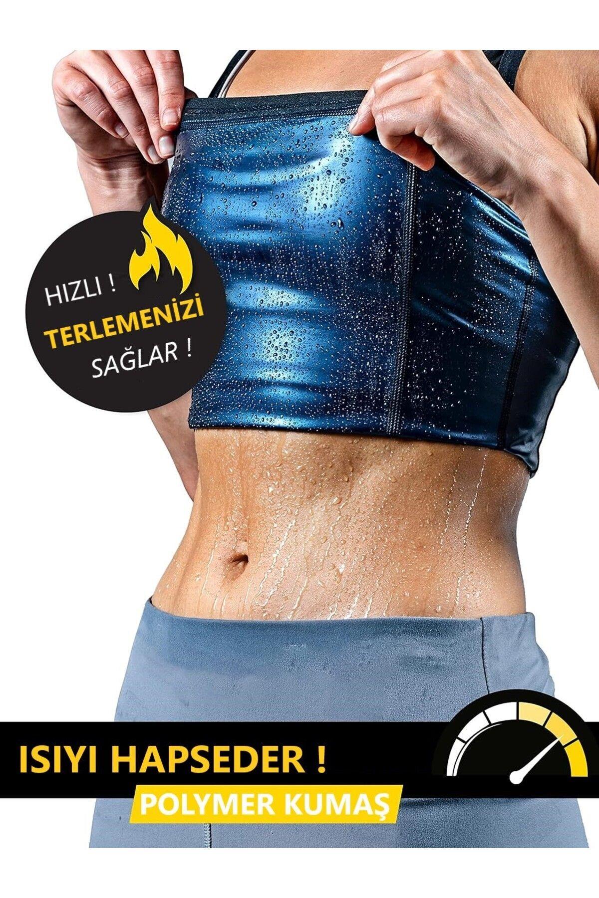 Nodiko Model Unisex Termal Sauna Atlet Yağ Yakımınıza Zayıflamanıza Yardımcı Korse Siyah Renk