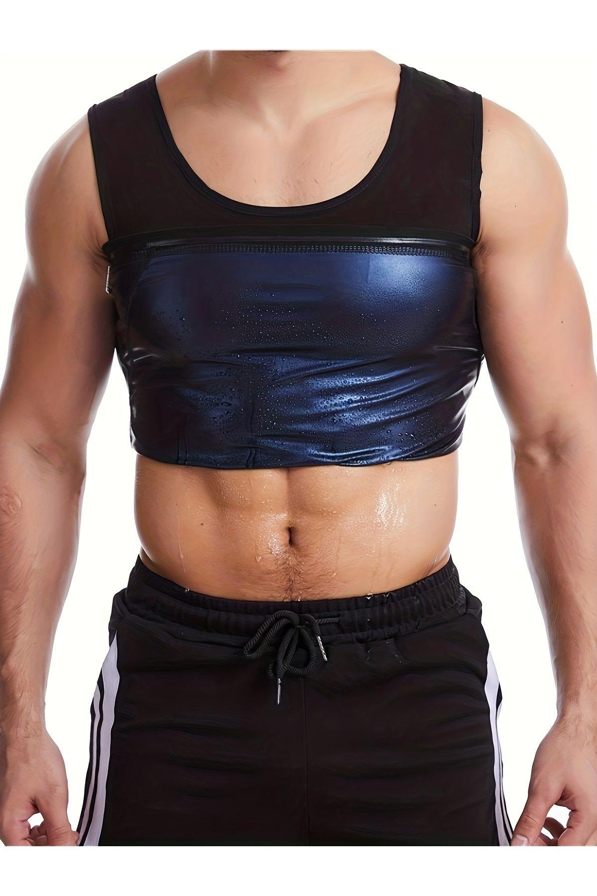 Nodiko Model Unisex Termal Sauna Atlet Yağ Yakımınıza Zayıflamanıza Yardımcı Korse Siyah Renk