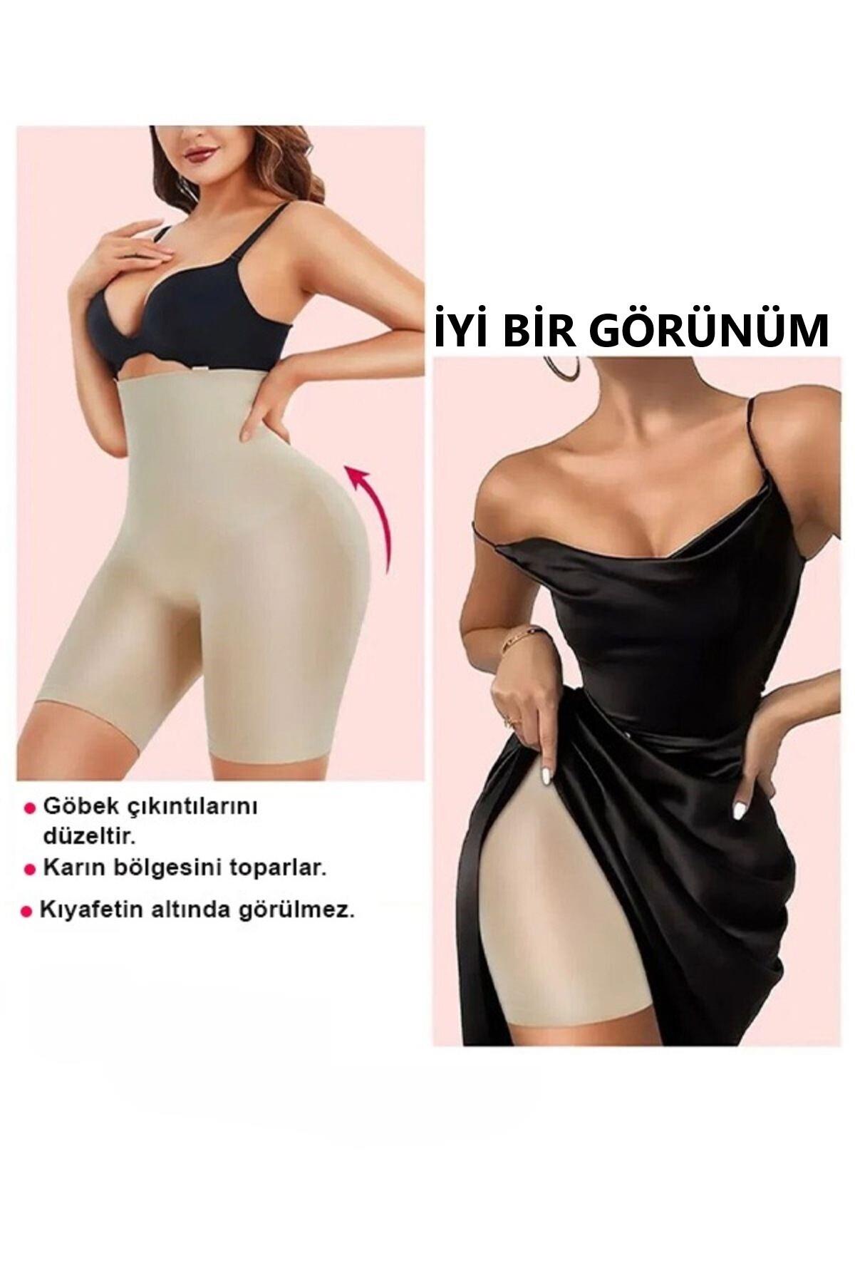Pagliye Model Lazer Kesim İz Yapmayan Askılı Şort Toparlayıcı Korse Ten Renk