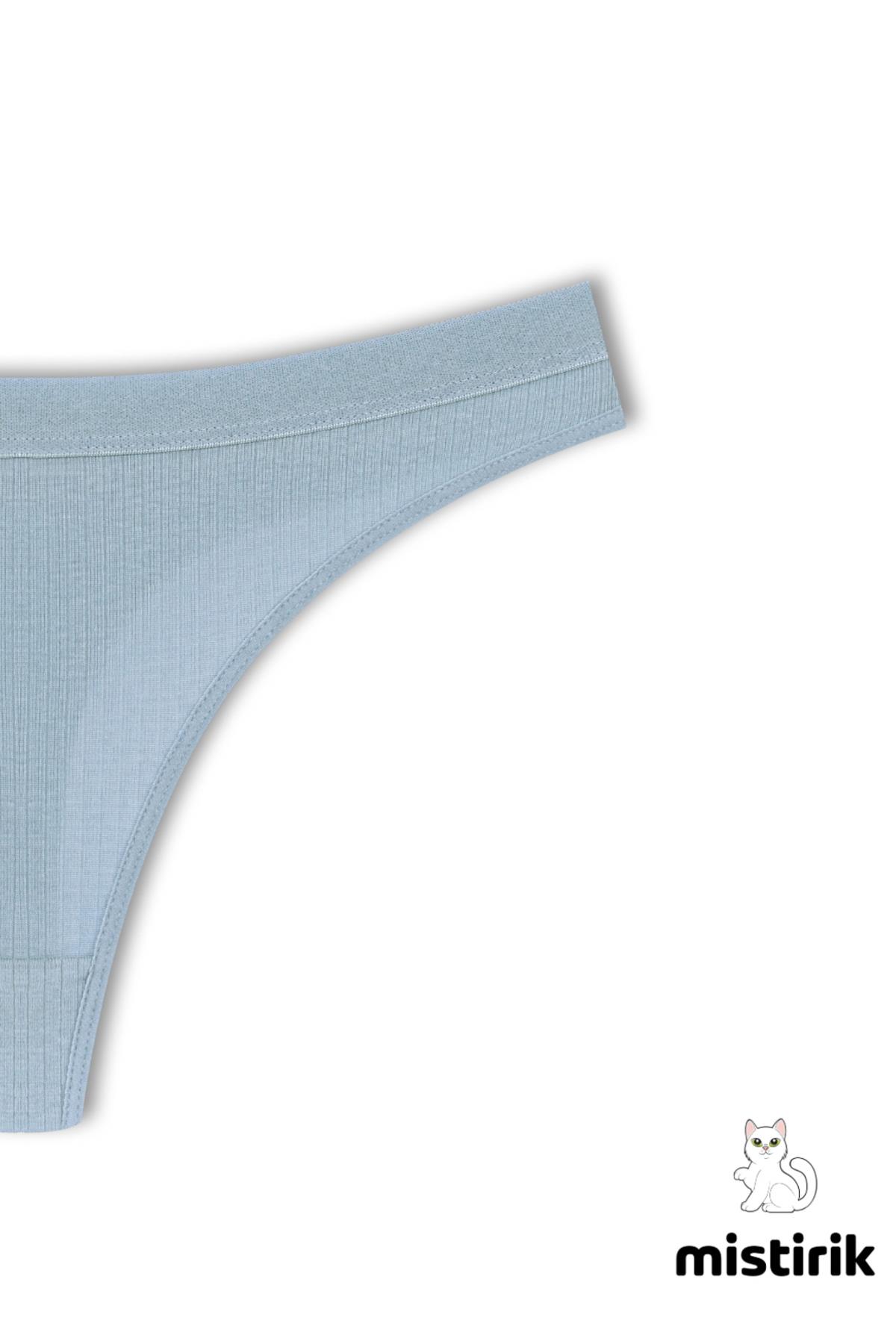 Paulo Model Fitilli Tanga Slip Iz Belli Etmez Külot Su Yeşili Renk
