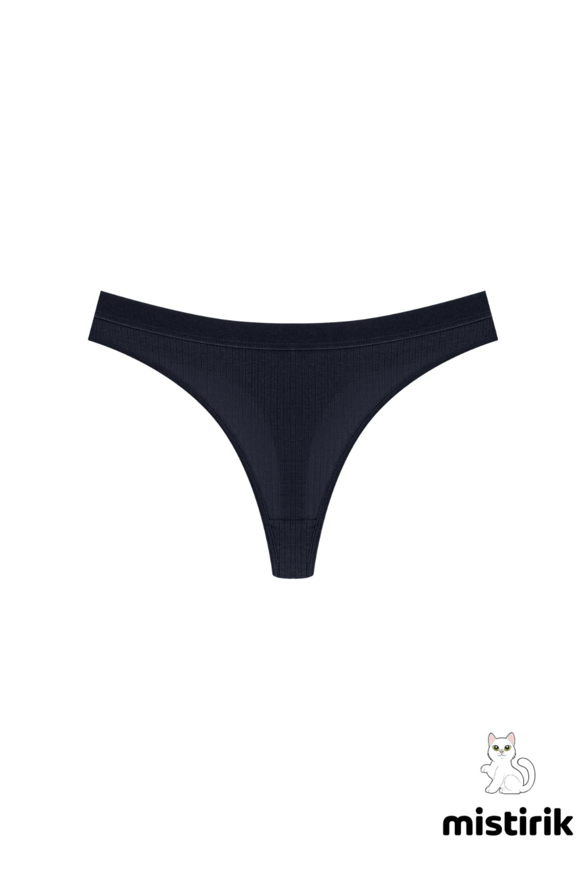 Paulo Model Fitilli Tanga Slip Iz Belli Etmez Külot Lacivert Renk