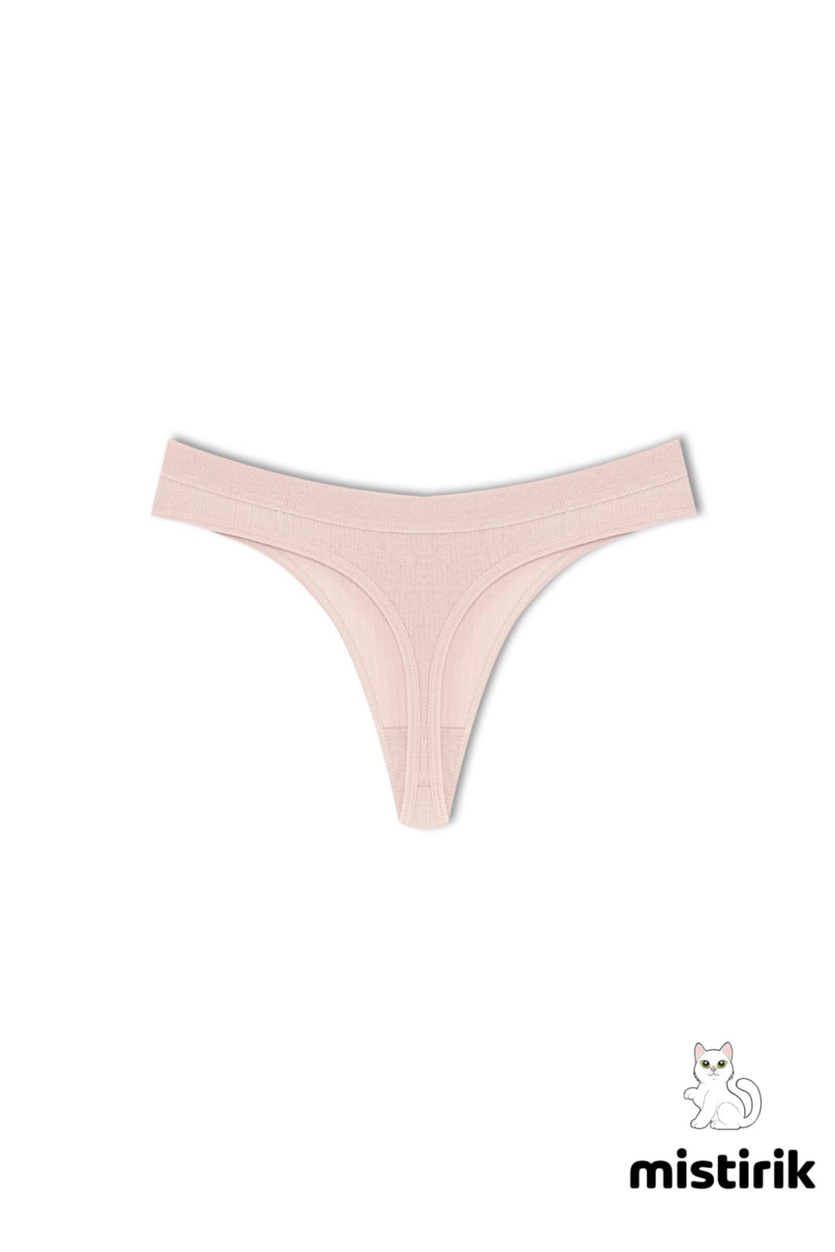 Paulo Model Fitilli Tanga Slip Iz Belli Etmez Külot Açık Pembe Renk