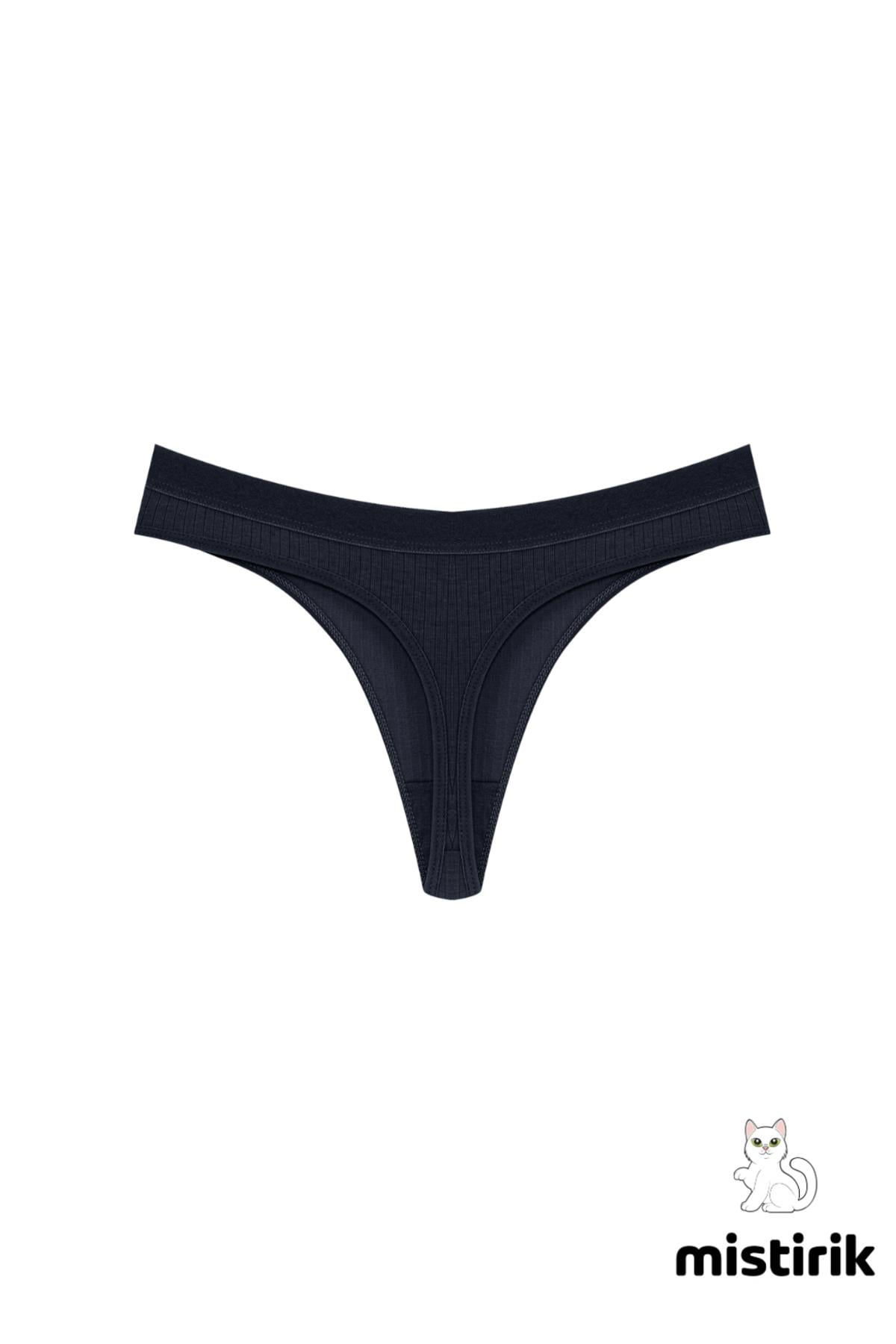 Paulo Model Fitilli Tanga Slip Iz Belli Etmez Külot Lacivert Renk
