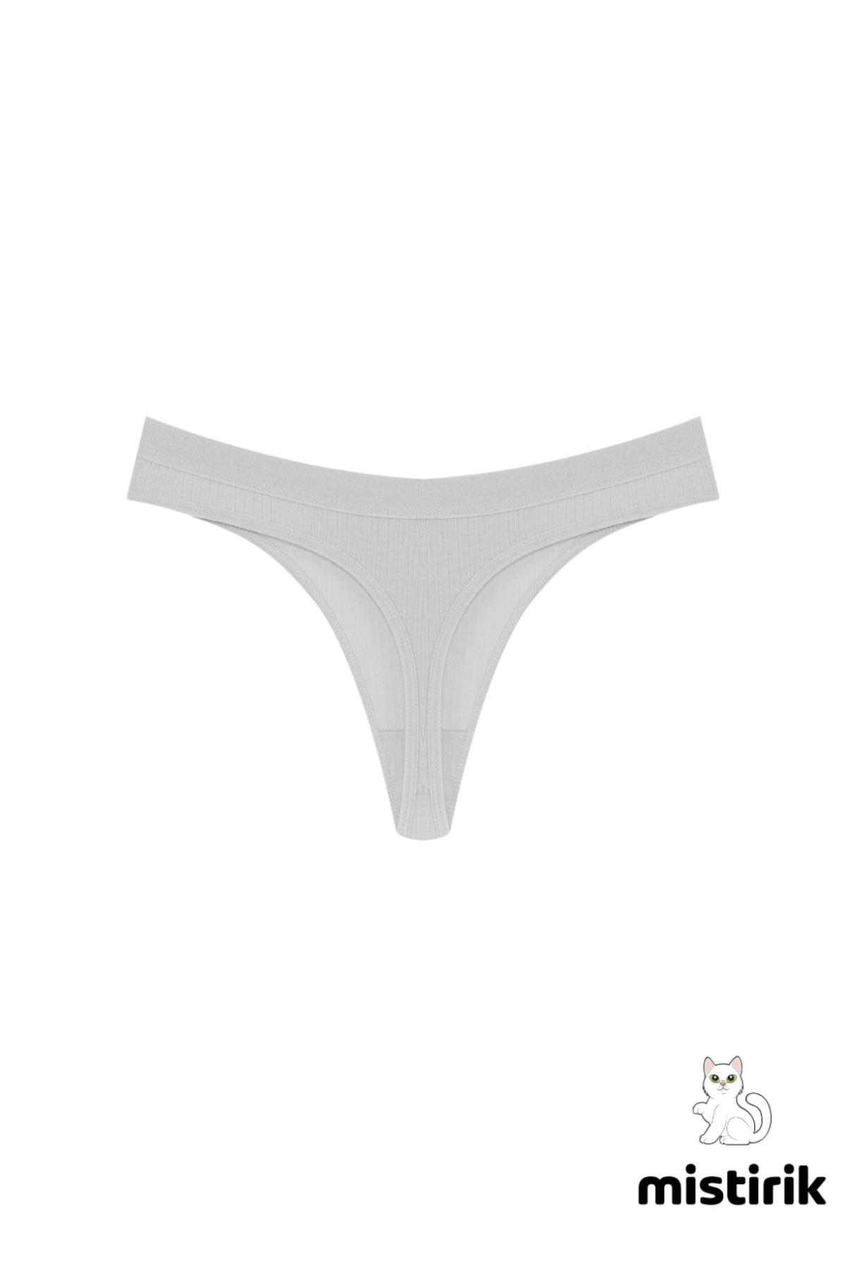 Paulo Model Fitilli Tanga Slip Iz Belli Etmez Külot Beyaz Renk