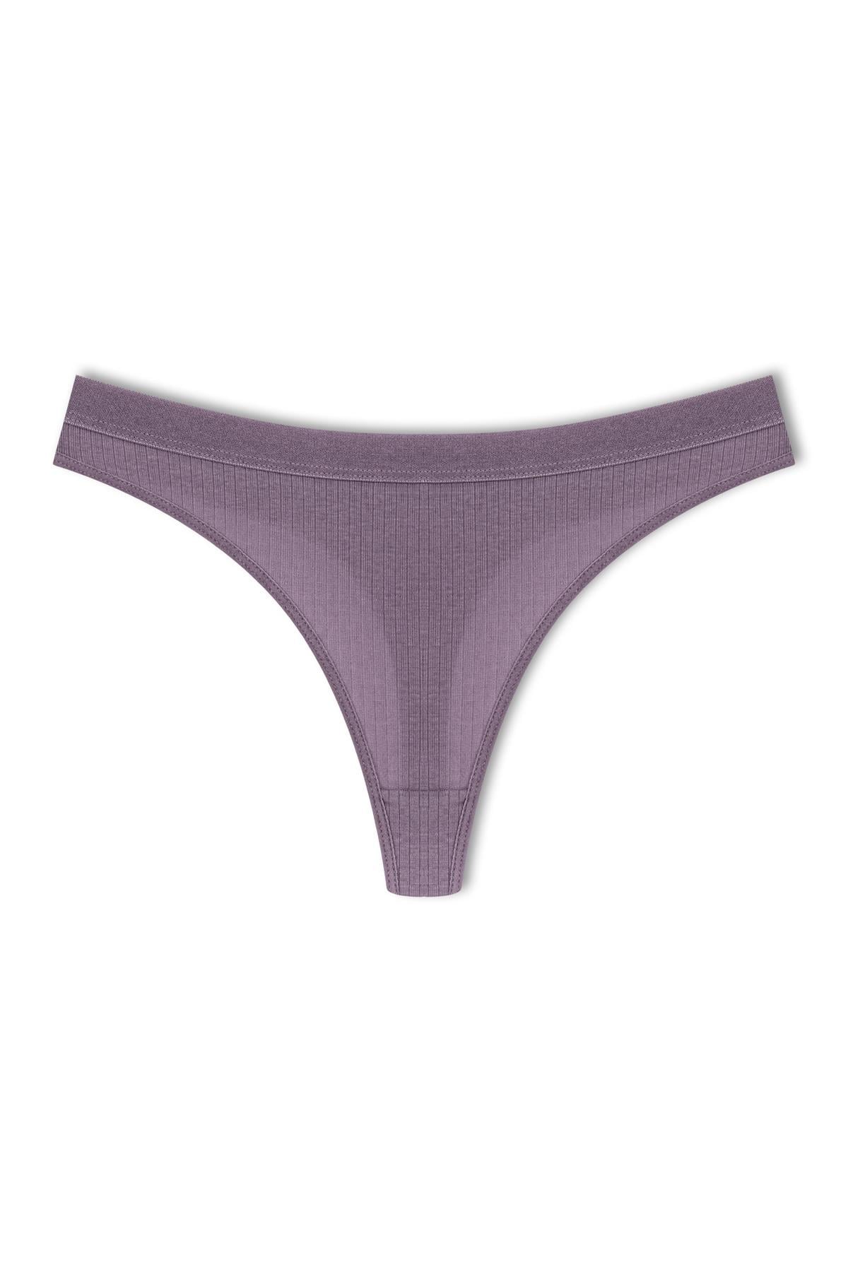 Paulo Model Fitilli Tanga Slip Iz Belli Etmez Külot Mor Renk