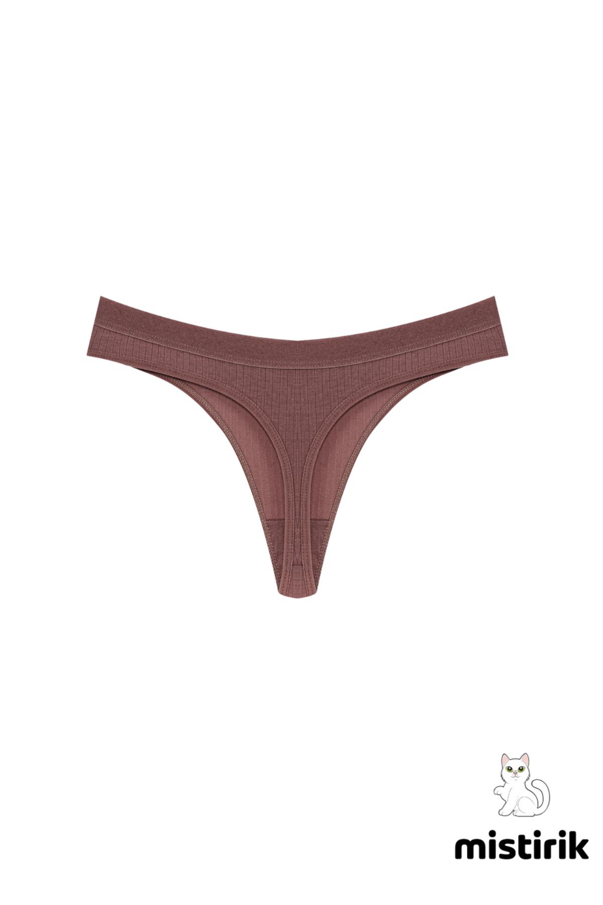 Paulo Model Fitilli Tanga Slip Iz Belli Etmez Külot Mürdüm Renk