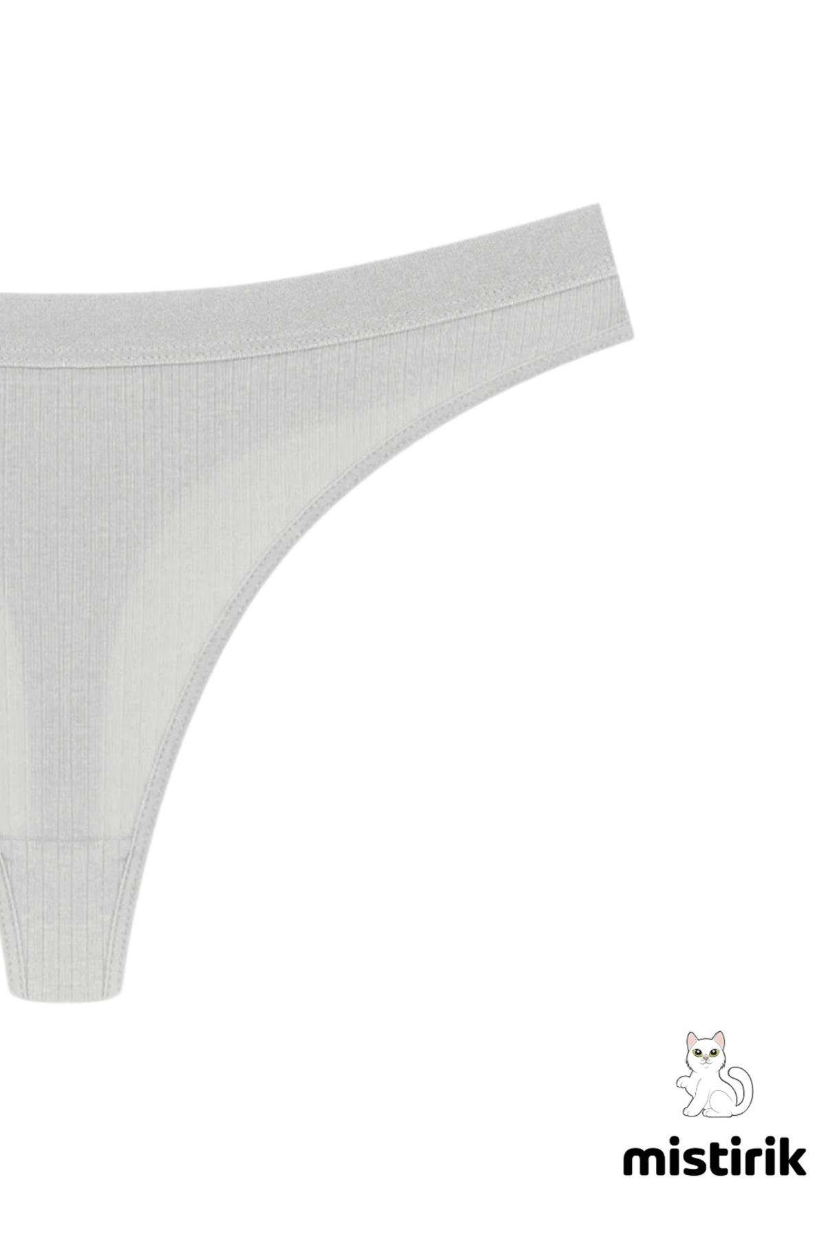 Paulo Model Fitilli Tanga Slip Iz Belli Etmez Külot Gri Renk