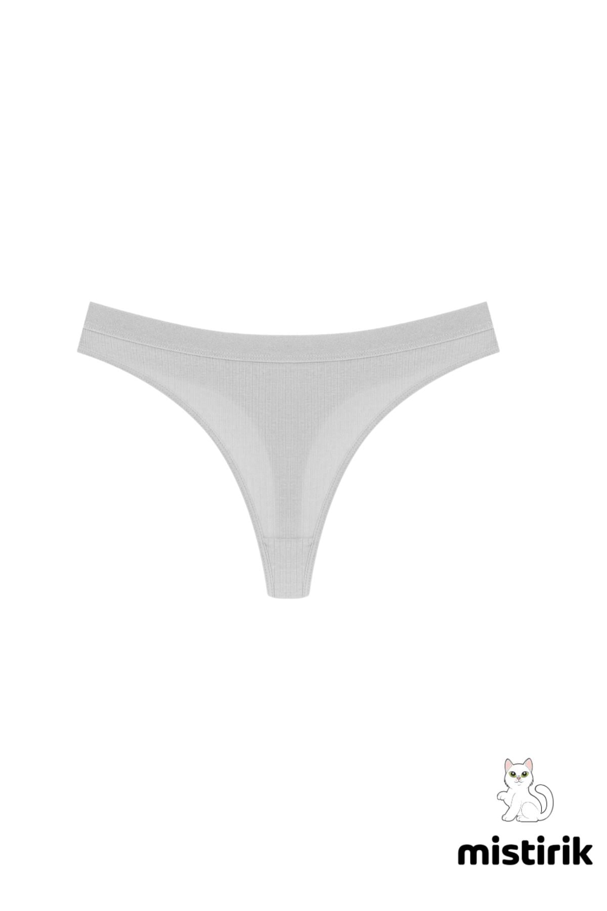 Paulo Model Fitilli Tanga Slip Iz Belli Etmez Külot Beyaz Renk
