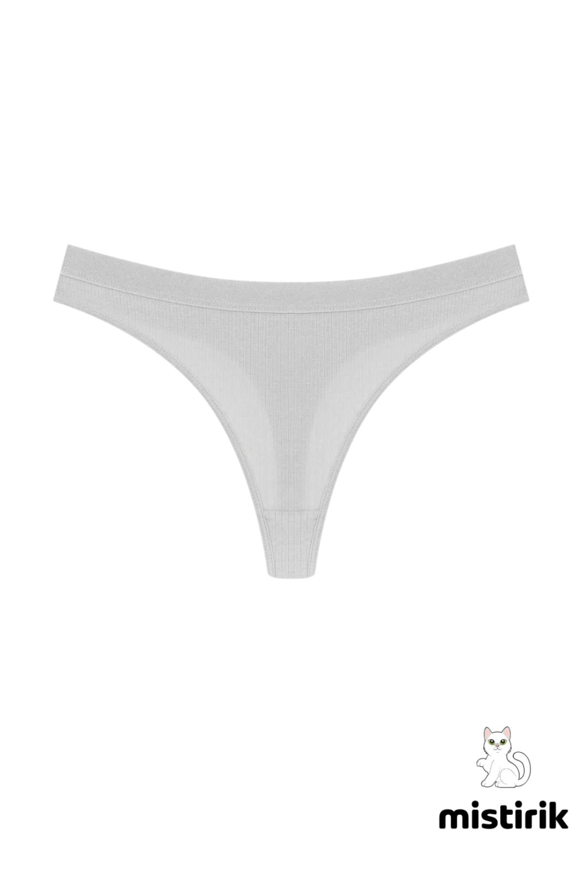 Paulo Model Fitilli Tanga Slip Iz Belli Etmez Külot Gri Renk