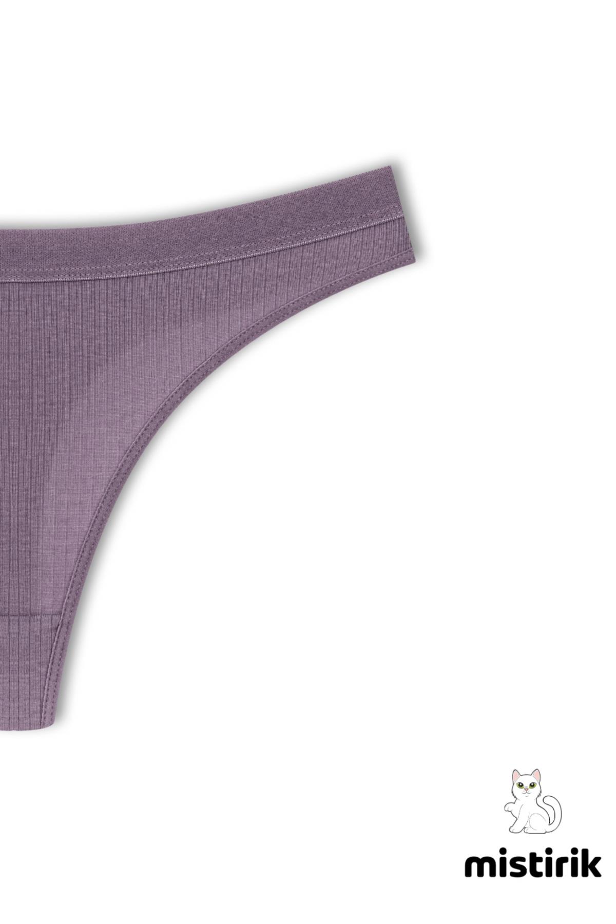 Paulo Model Fitilli Tanga Slip Iz Belli Etmez Külot Mor Renk