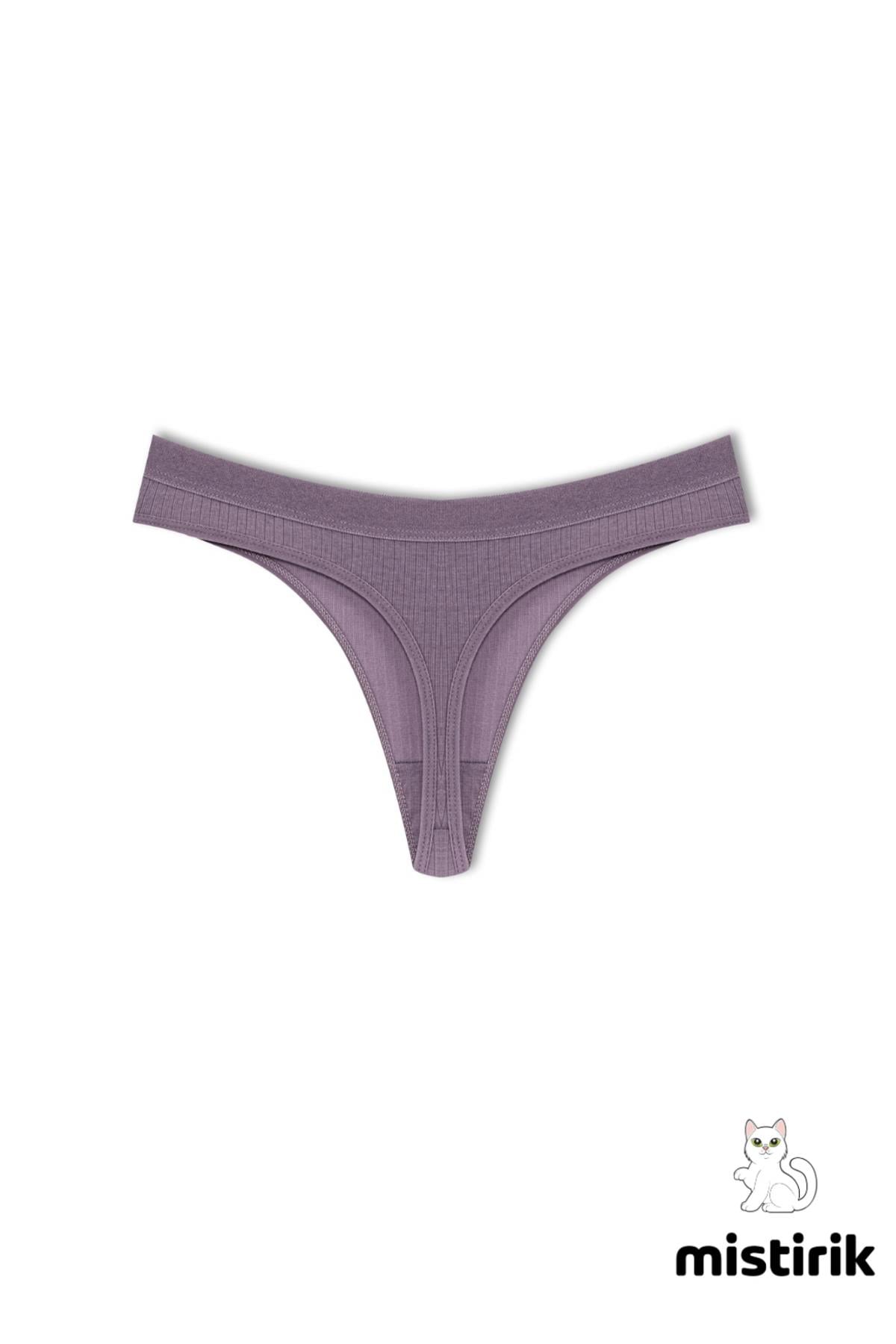 Paulo Model Fitilli Tanga Slip Iz Belli Etmez Külot Mor Renk