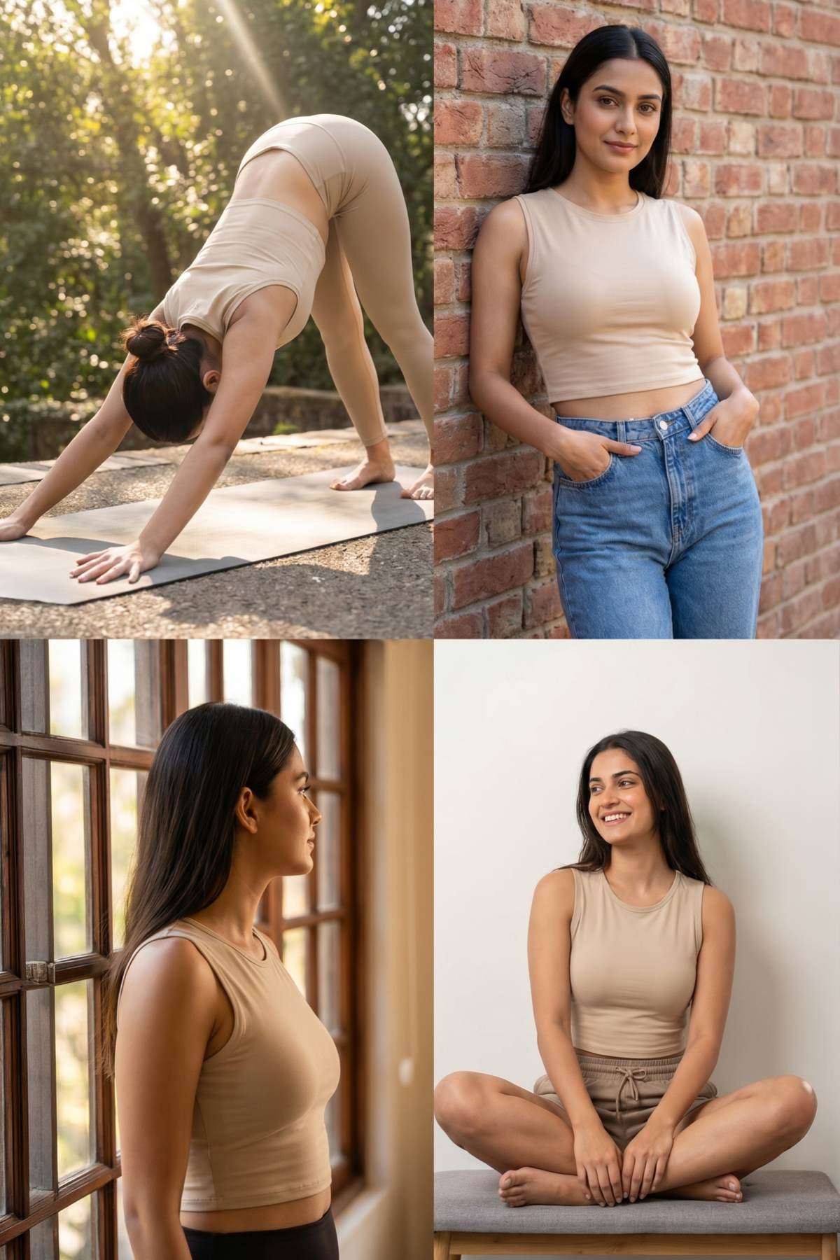 Pineyto Model Sıfır Kollu Pamuklu Yumuşak Ve Esnek Formüllü Tasarım Basic Atlet Crop Ten Renk