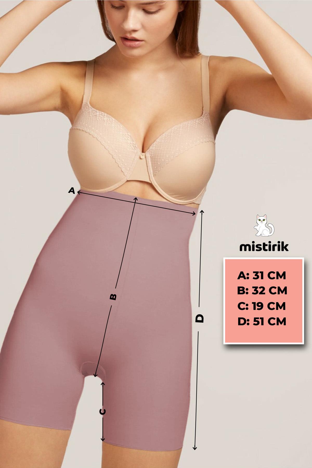 Porfy Model Etkili Lazer Kesim Paçalı Iz Yapmaz Şort Korse Gül Kurusu Renk