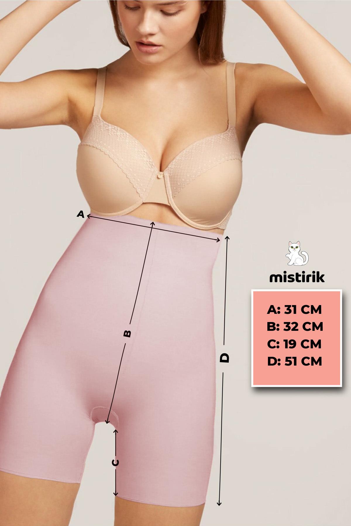 Porfy Model Etkili Lazer Kesim Paçalı Iz Yapmaz Şort Korse Açık Pembe Renk