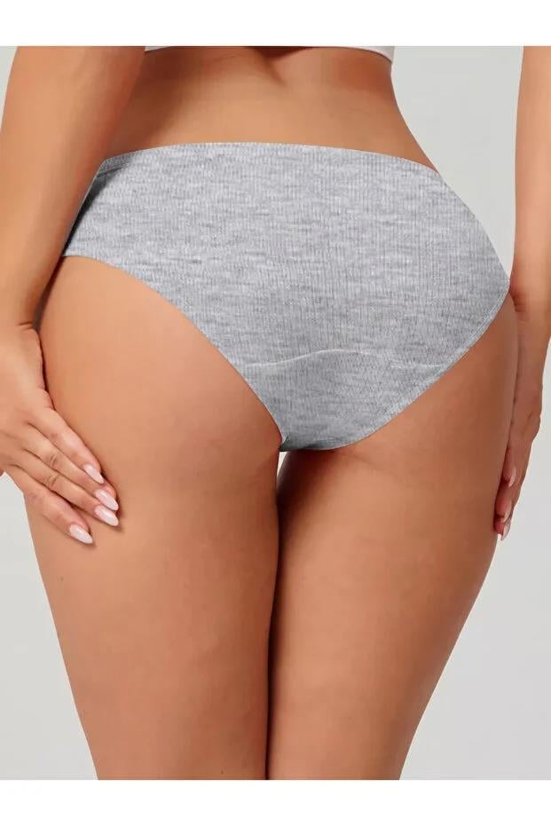 Taranto Model Fitilli Pamuklu Slip Esnek Komforlu Hava Alan Külot Gri Renk