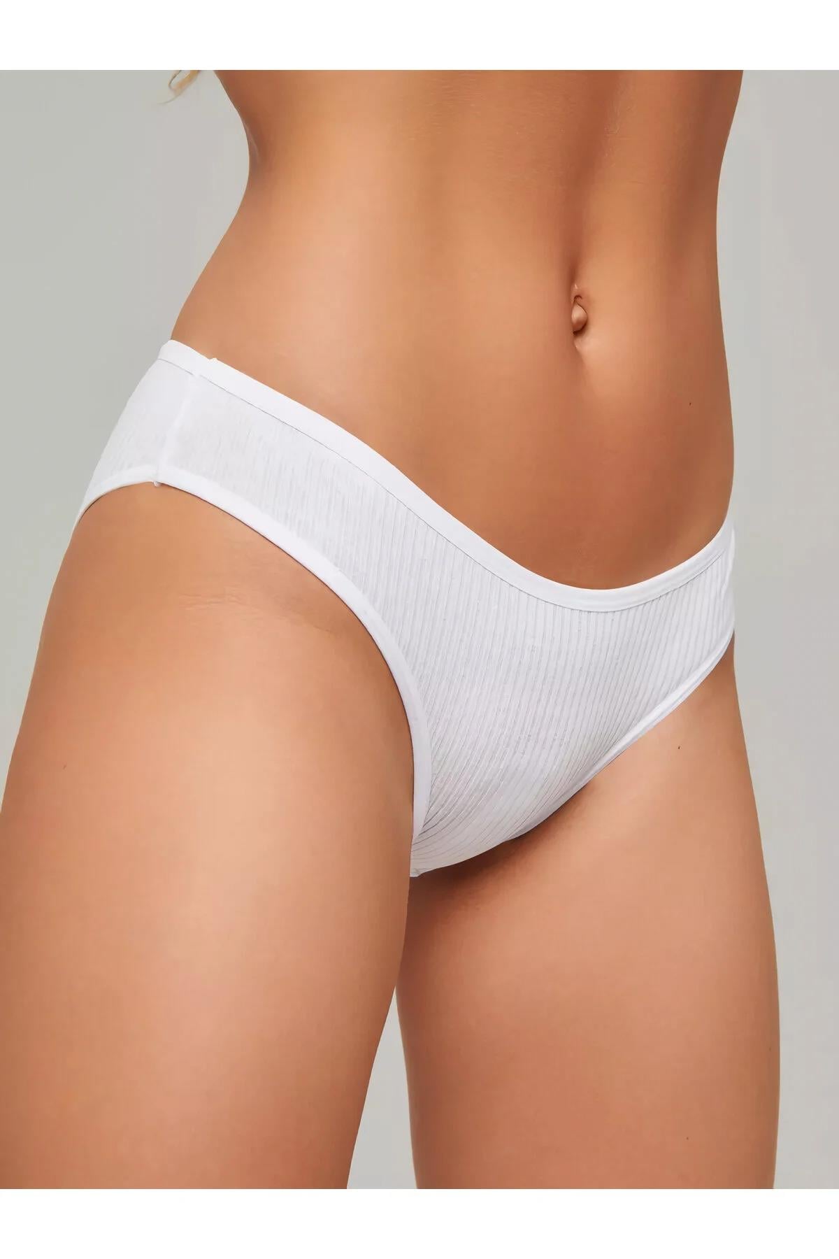 Taranto Model Fitilli Pamuklu Slip Esnek Komforlu Hava Alan Külot Beyaz Renk
