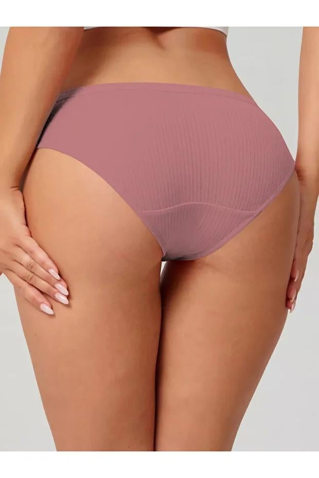 Taranto Model Fitilli Pamuklu Slip Esnek Komforlu Hava Alan Külot Pastel Pembe Renk