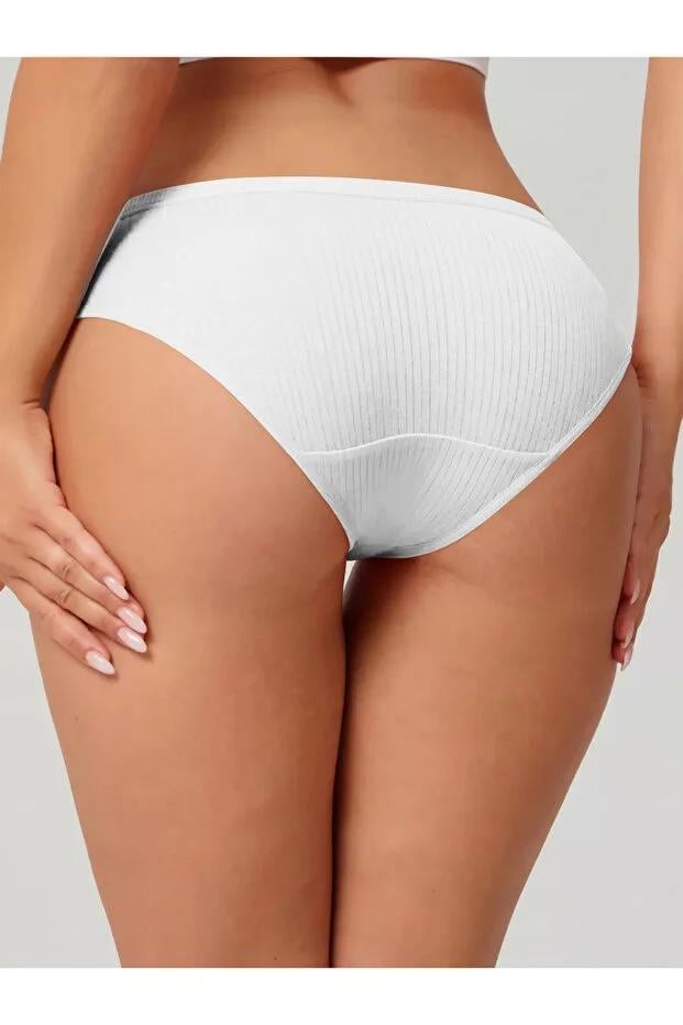 Taranto Model Fitilli Pamuklu Slip Esnek Komforlu Hava Alan Külot Beyaz Renk