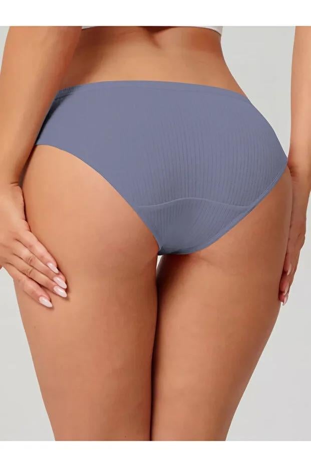 Taranto Model Fitilli Pamuklu Slip Esnek Komforlu Hava Alan Külot Lila Renk