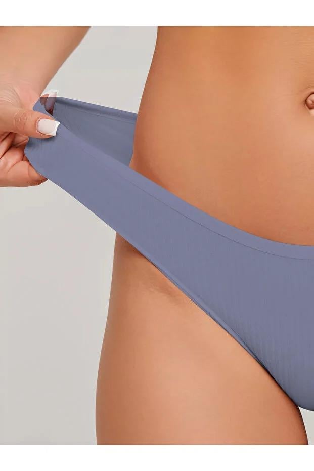 Taranto Model Fitilli Pamuklu Slip Esnek Komforlu Hava Alan Külot Lila Renk