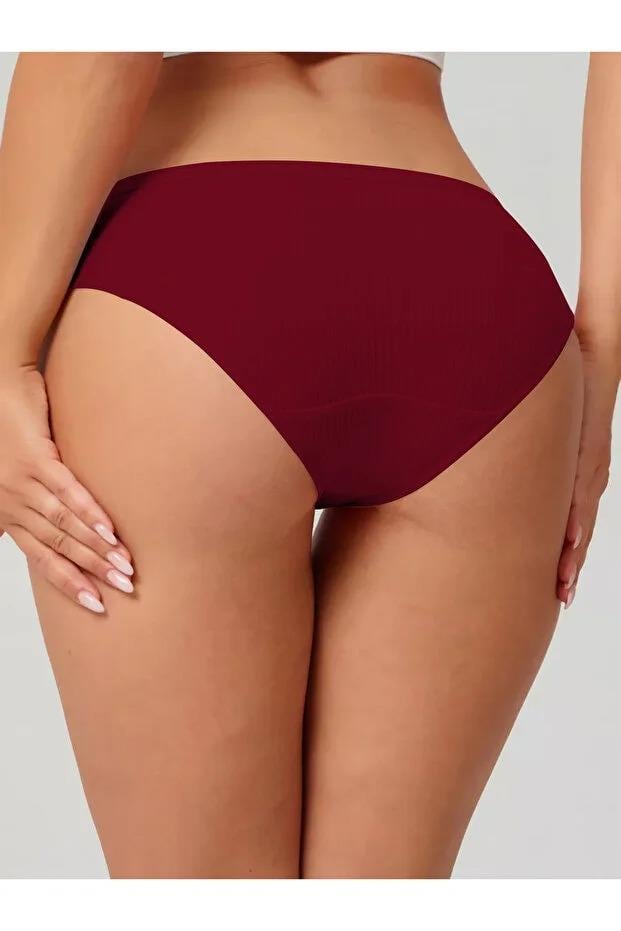 Taranto Model Fitilli Pamuklu Slip Esnek Komforlu Hava Alan Külot Bordo Renk