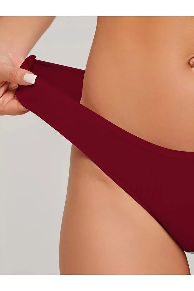 Taranto Model Fitilli Pamuklu Slip Esnek Komforlu Hava Alan Külot Bordo Renk