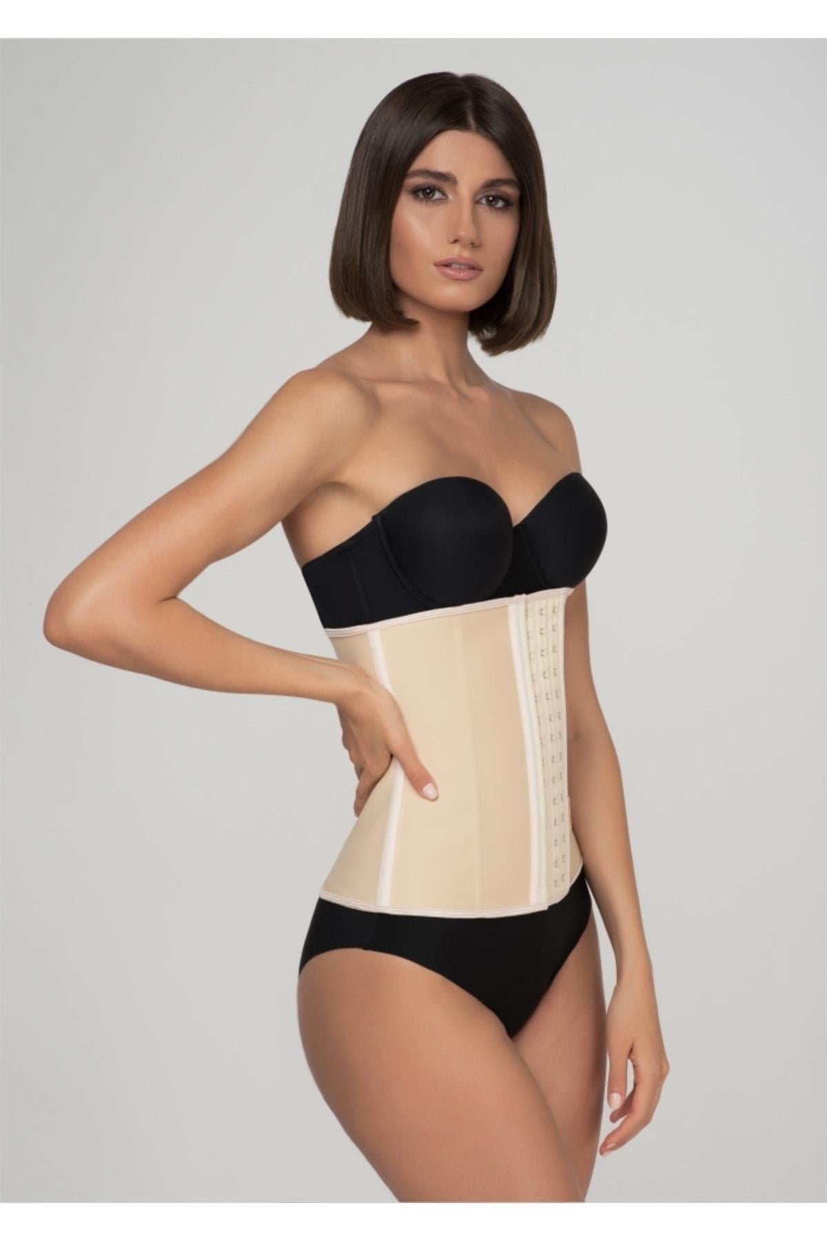 Tvigoso Model 4 Agraflı Kopçalı Sıkılaştırıcı 3 Bölge Etkili Toparlayan Askısız Latex Ten Renk