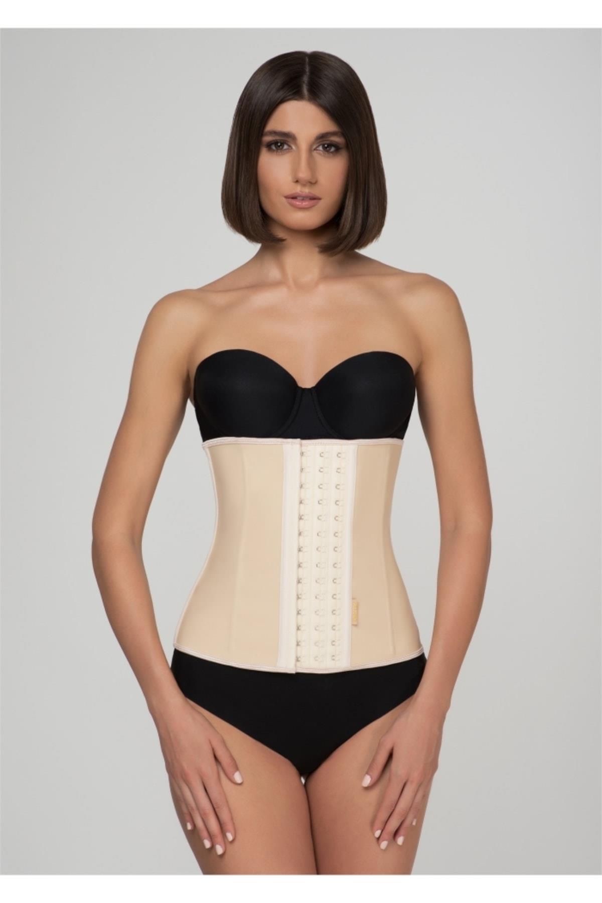 Tvigoso Model 4 Agraflı Kopçalı Sıkılaştırıcı 3 Bölge Etkili Toparlayan Askısız Latex Ten Renk