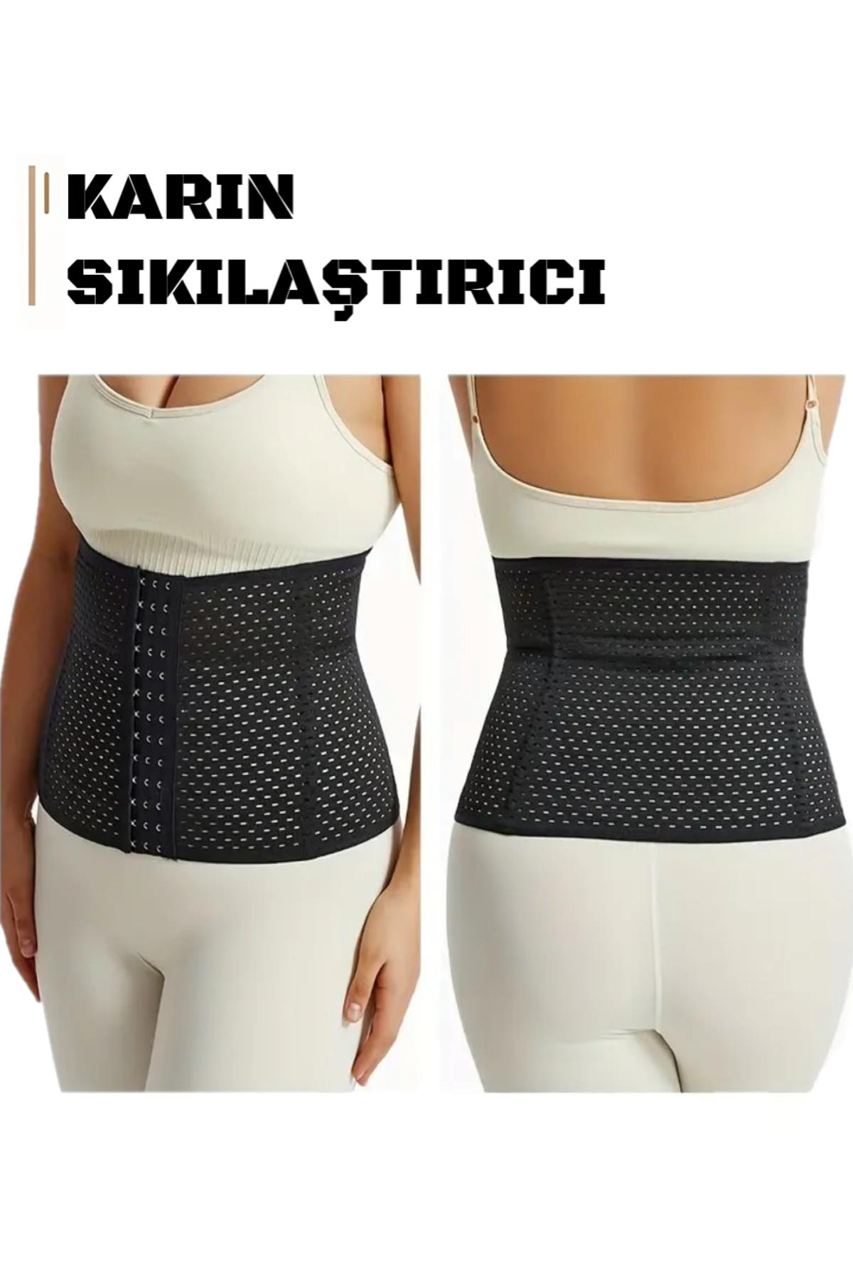 Ulyana Model 5 Bölge Etkili Hava Alabilen Latex Korse Siyah Renk