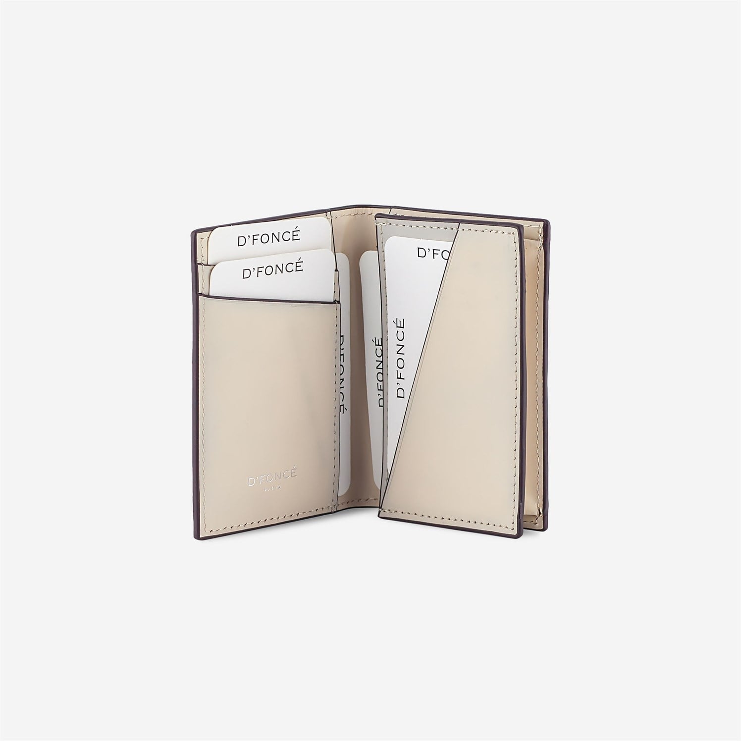 Compartments Hakiki Deri Cüzdan Cream Krem