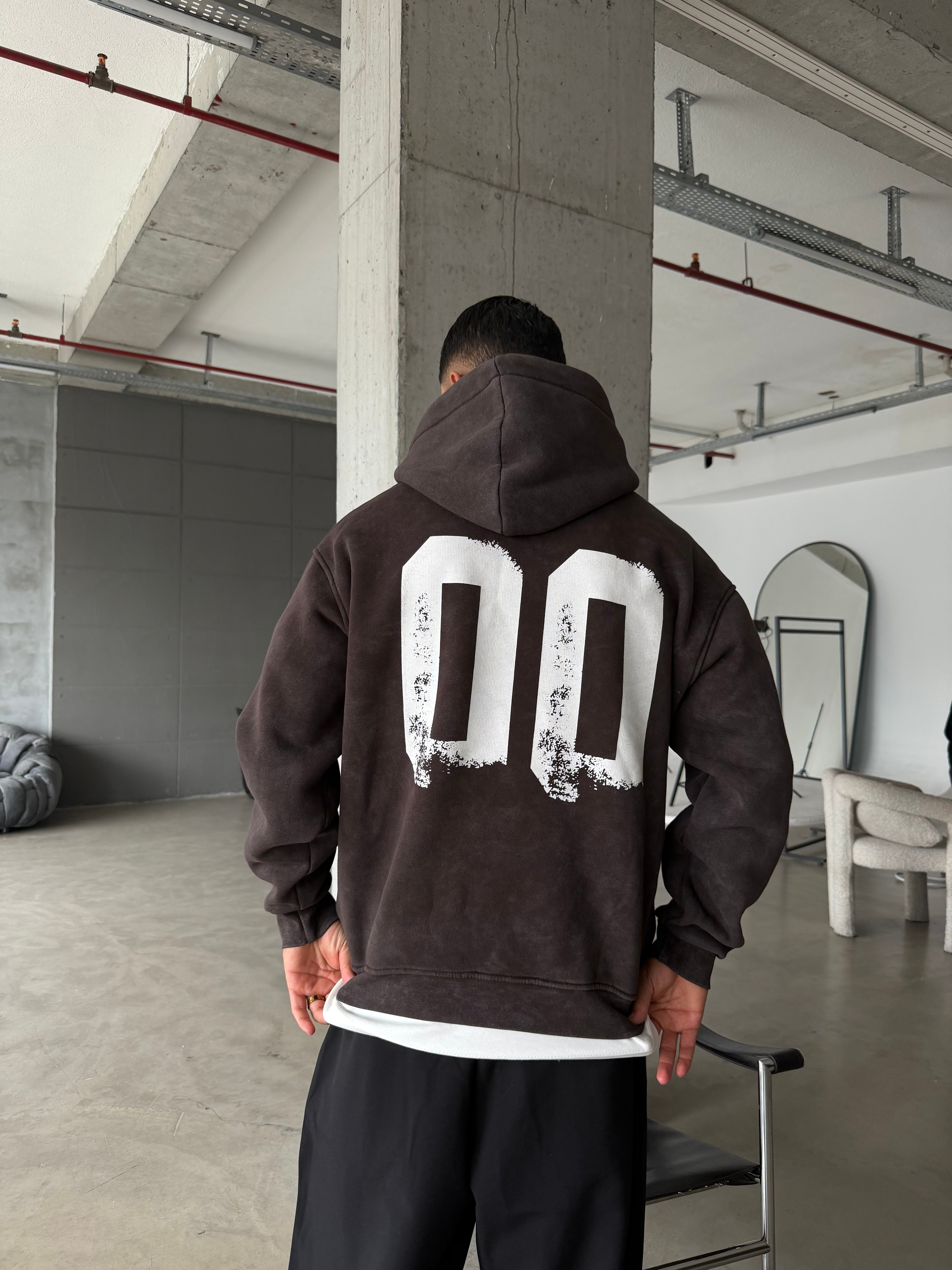 00 Zero Premium Yıkamalı Hoddie