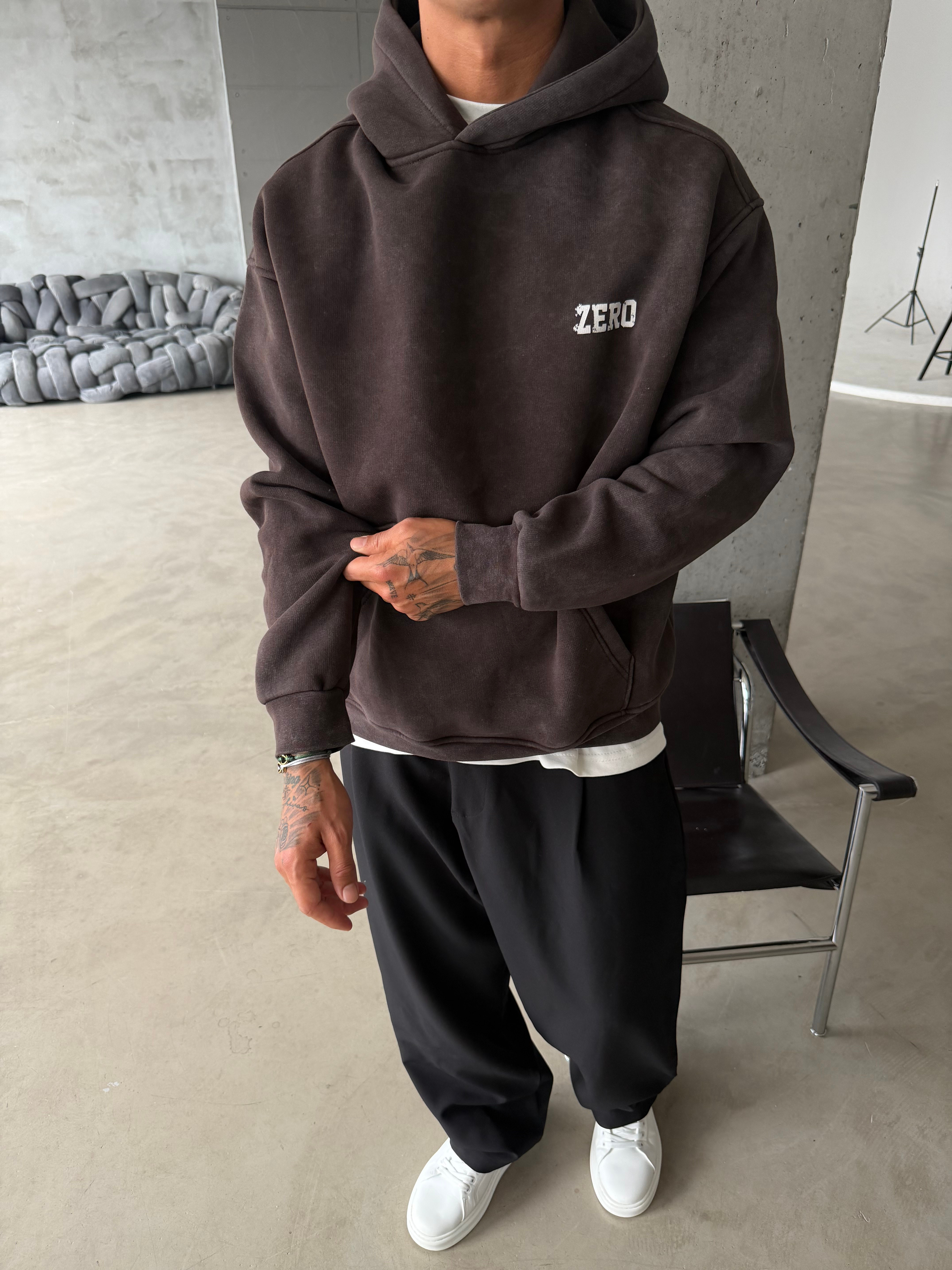 00 Zero Premium Yıkamalı Hoddie