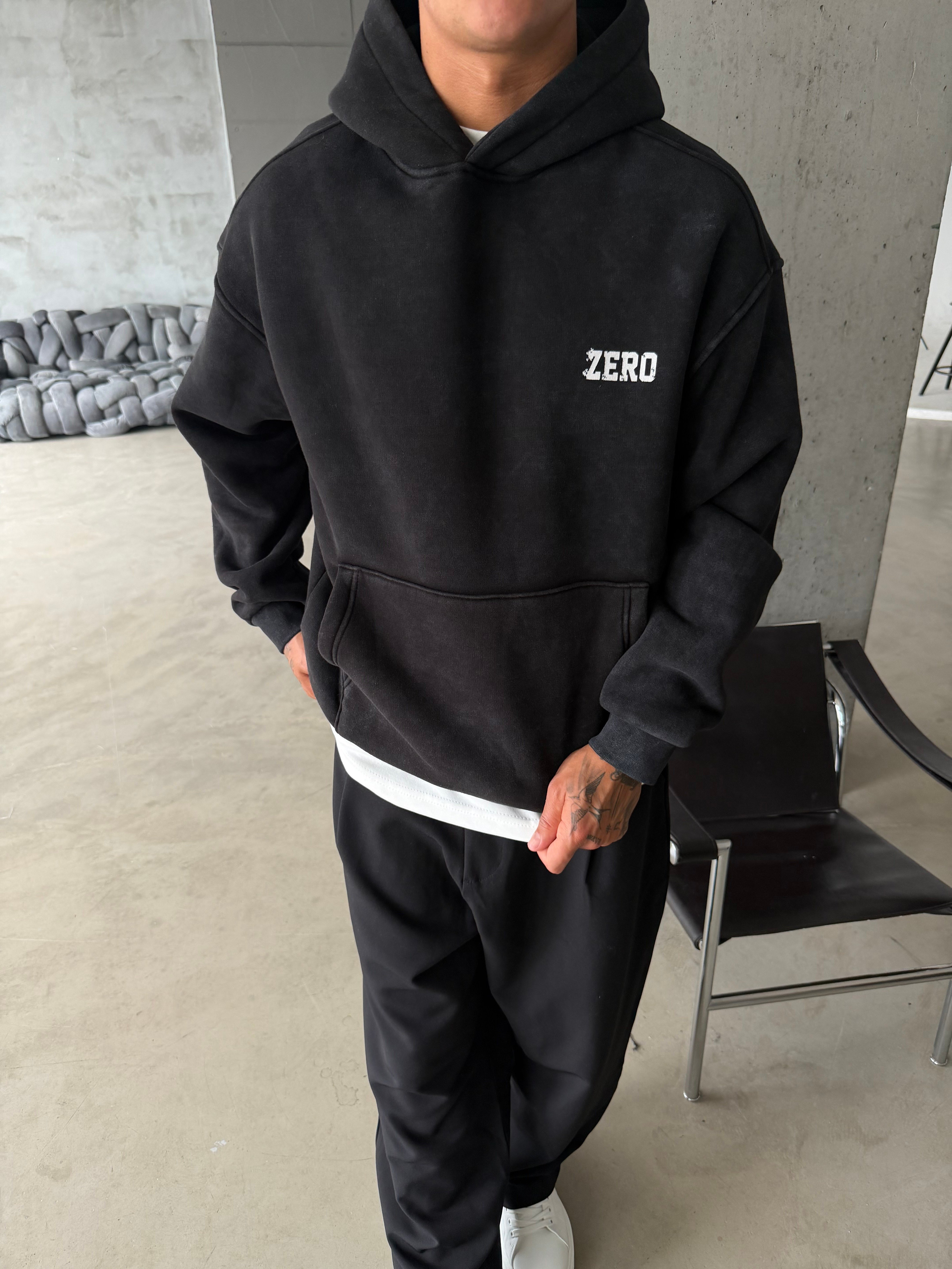 00 Zero Premium Yıkamalı Hoddie
