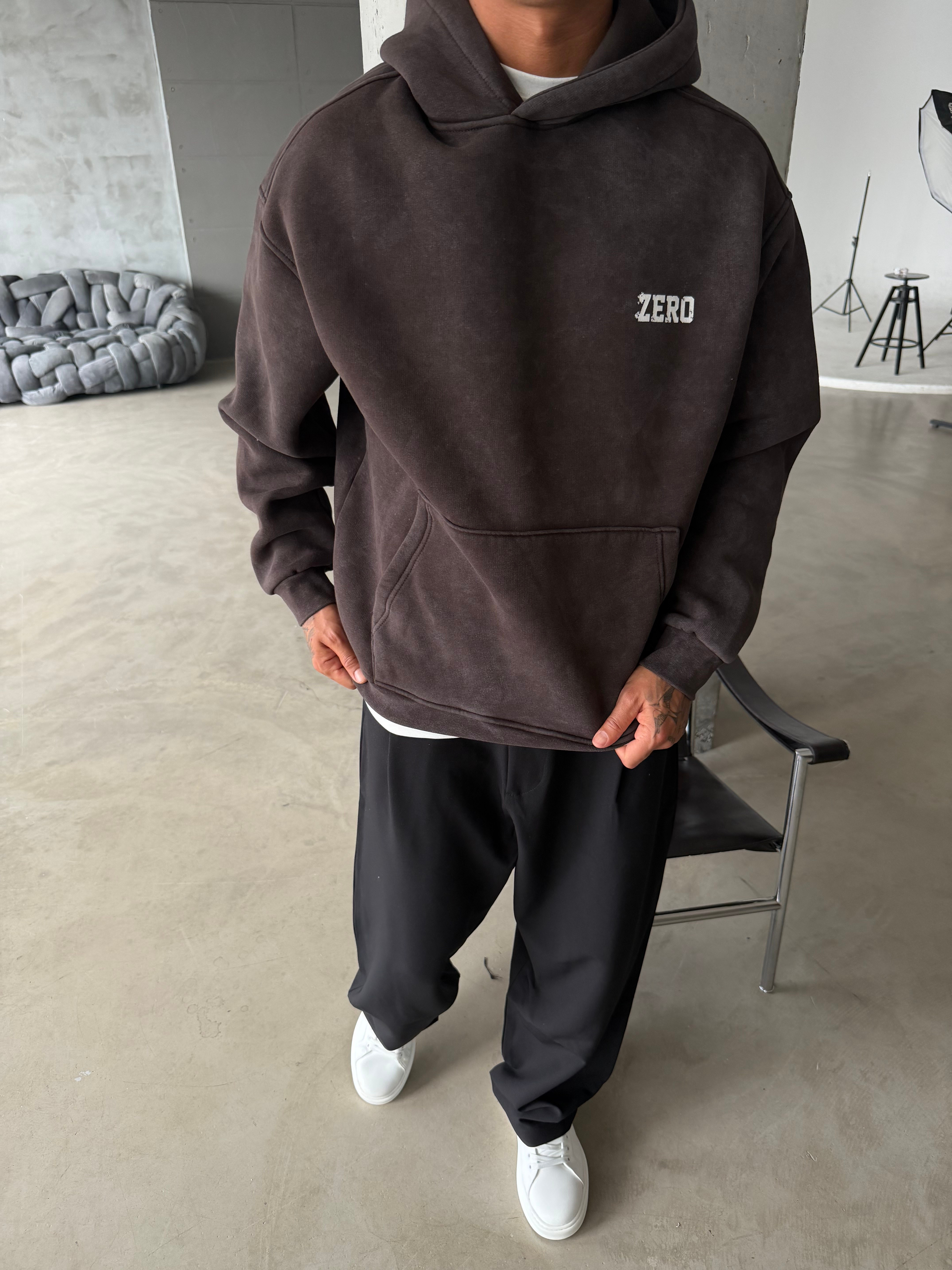00 Zero Premium Yıkamalı Hoddie