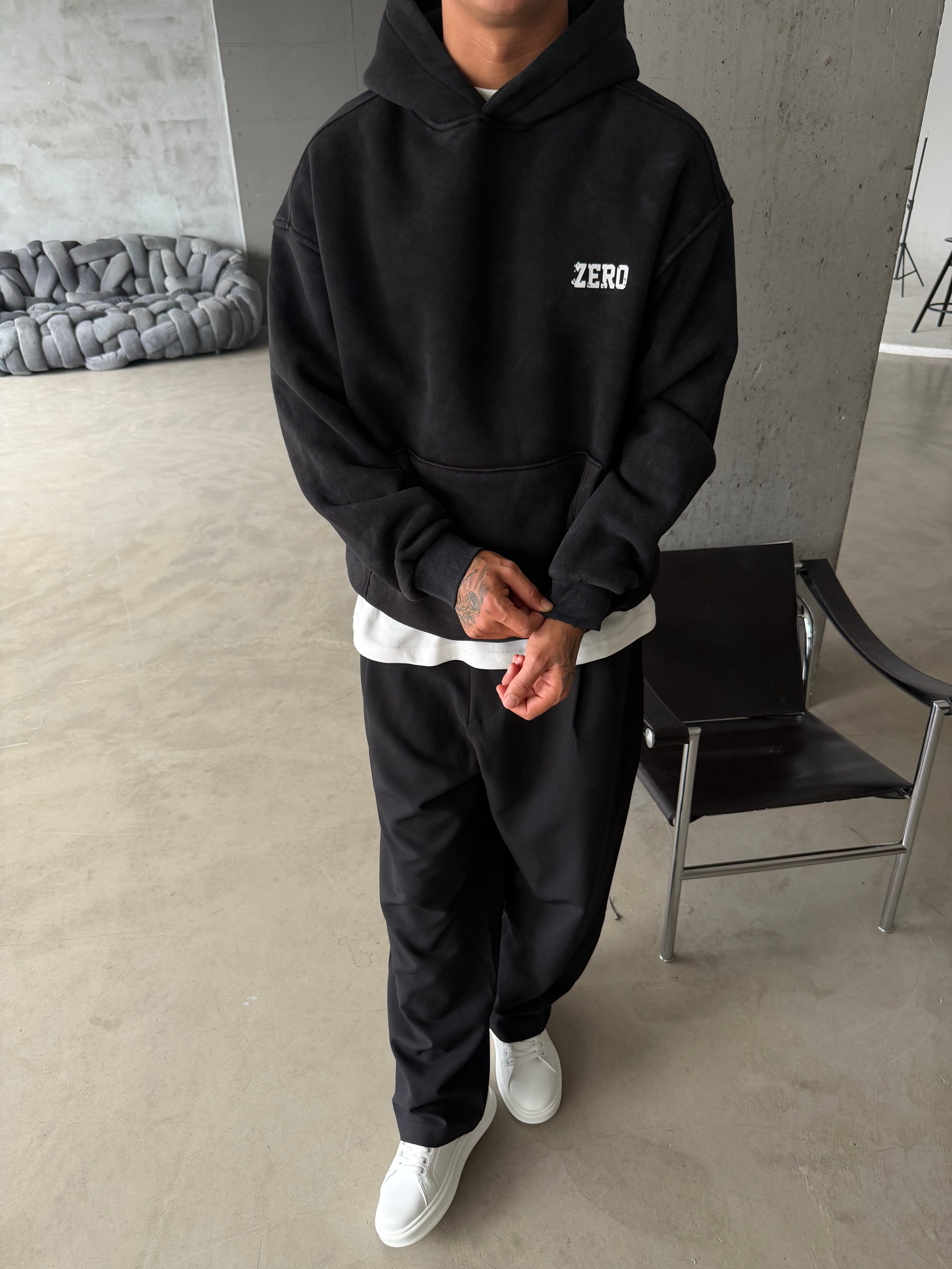 00 Zero Premium Yıkamalı Hoddie