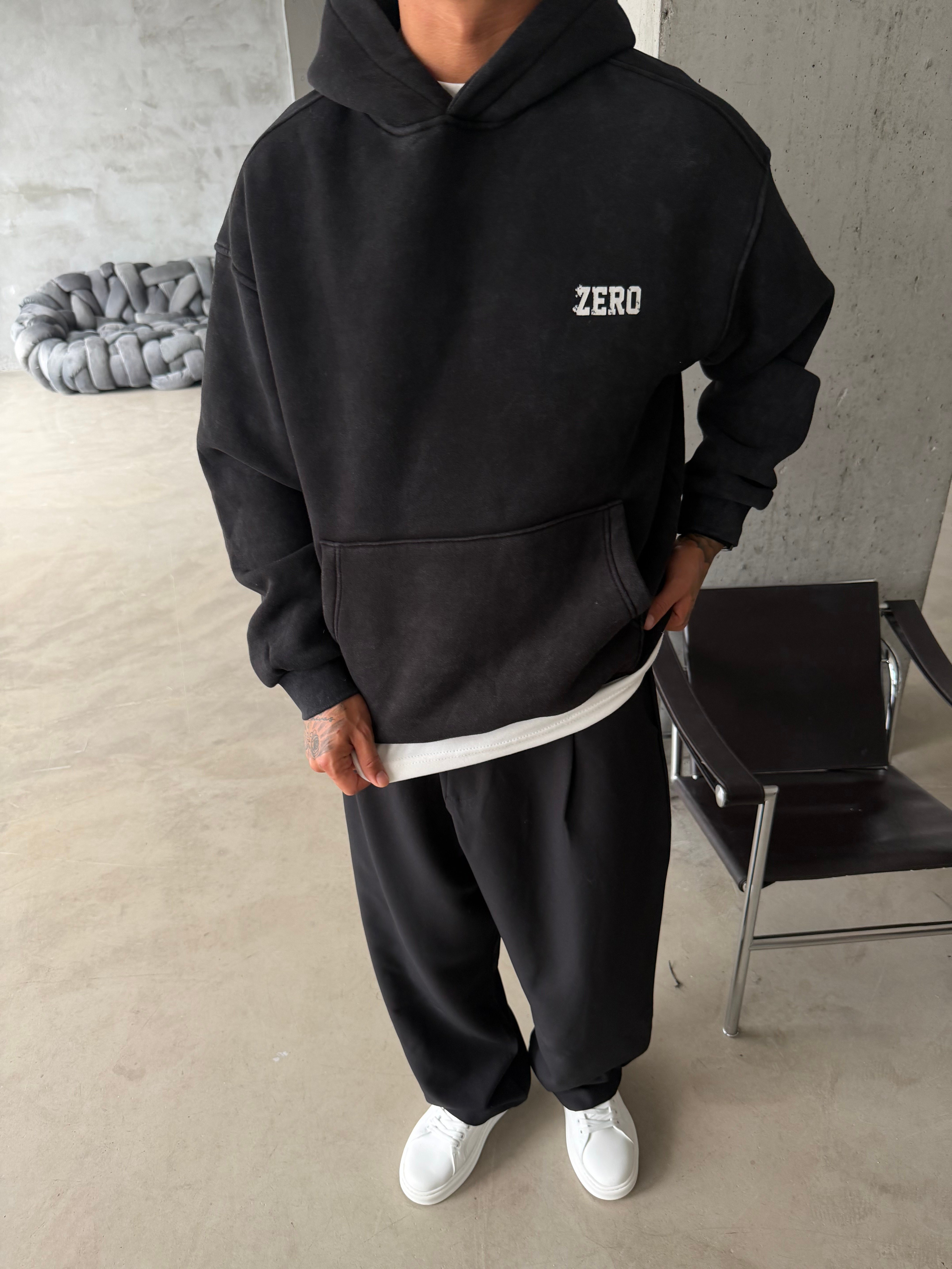 00 Zero Premium Yıkamalı Hoddie