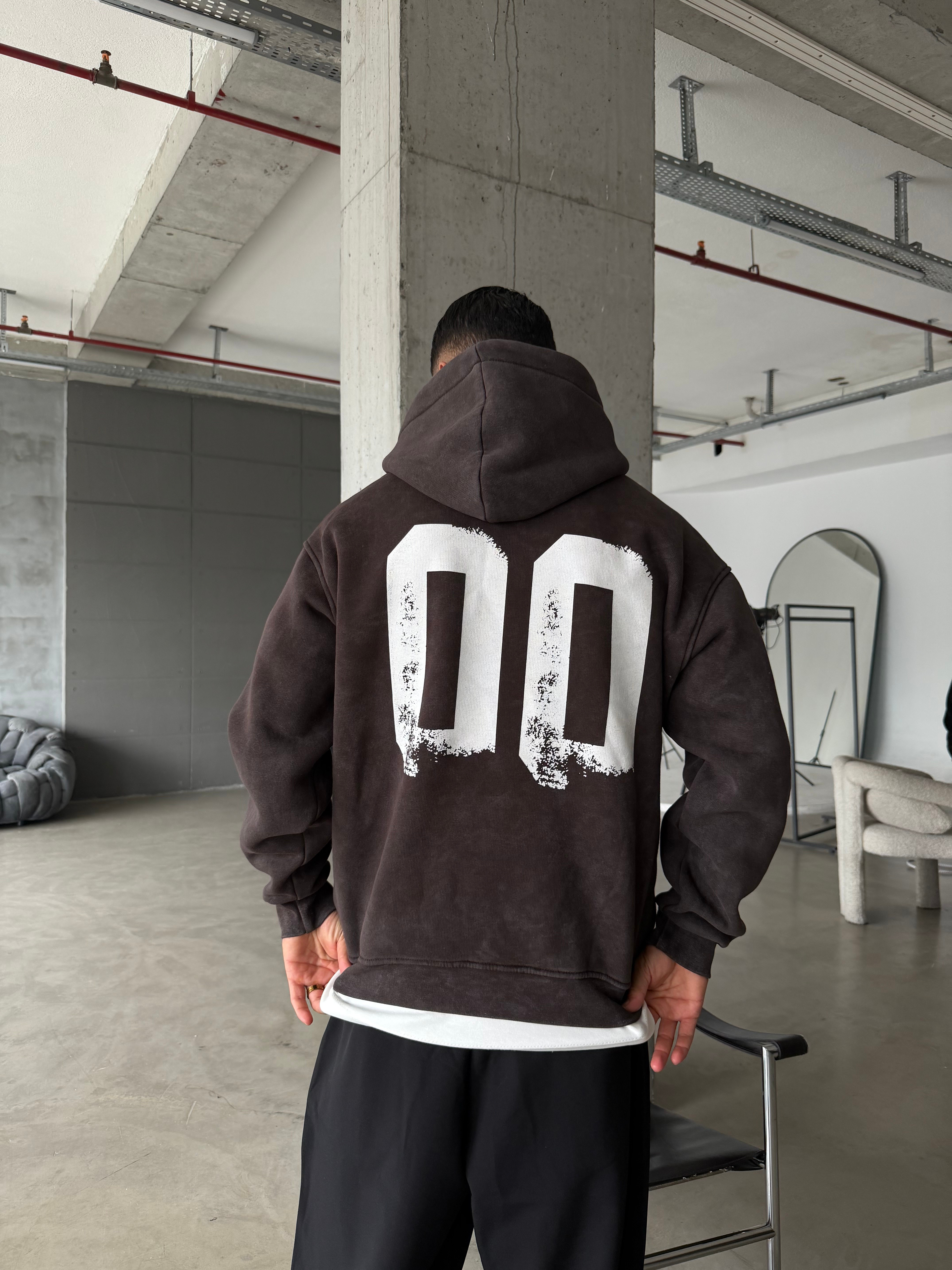 00 Zero Premium Yıkamalı Hoddie