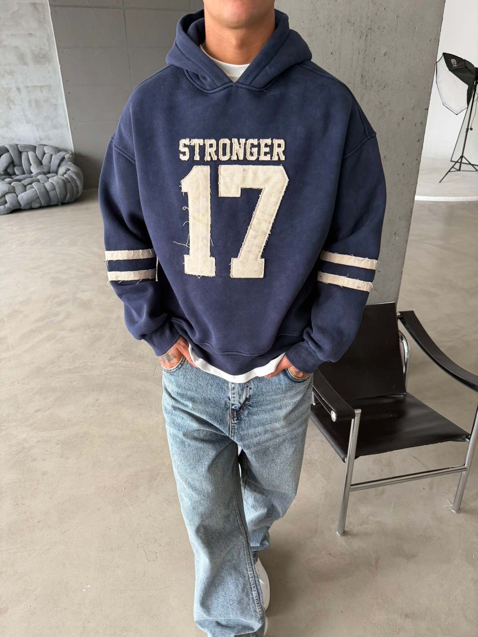 17 Stonger Premium Acid Yıkama Hoodie