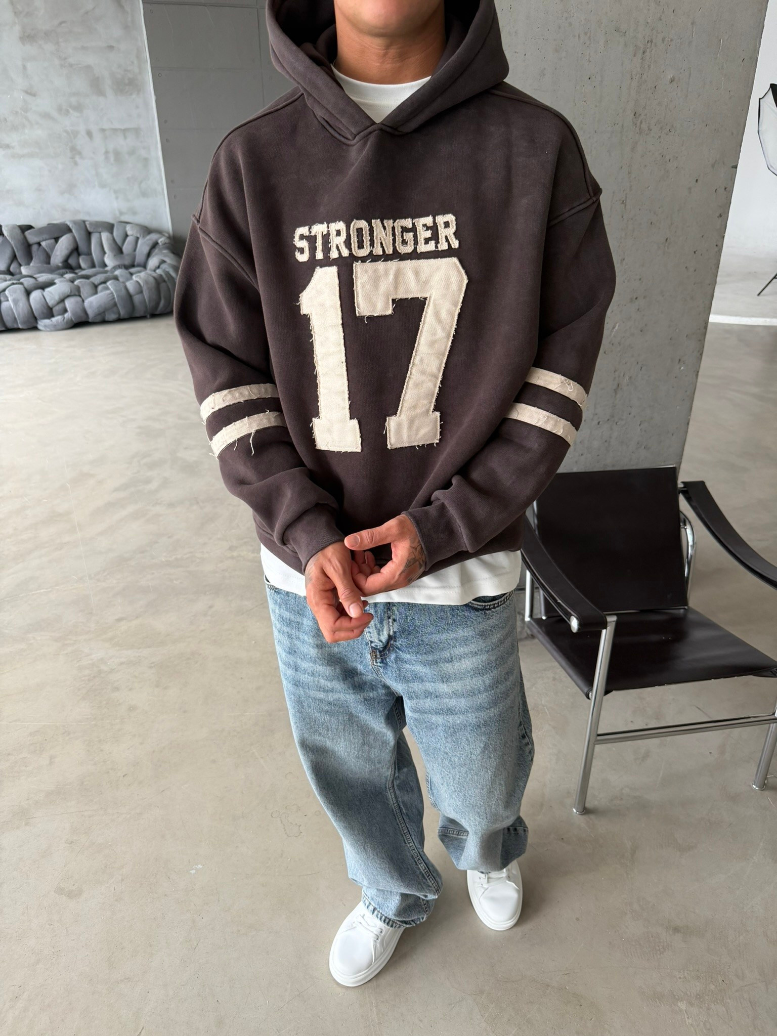 17 Stonger Premium Acid Yıkama Hoodie