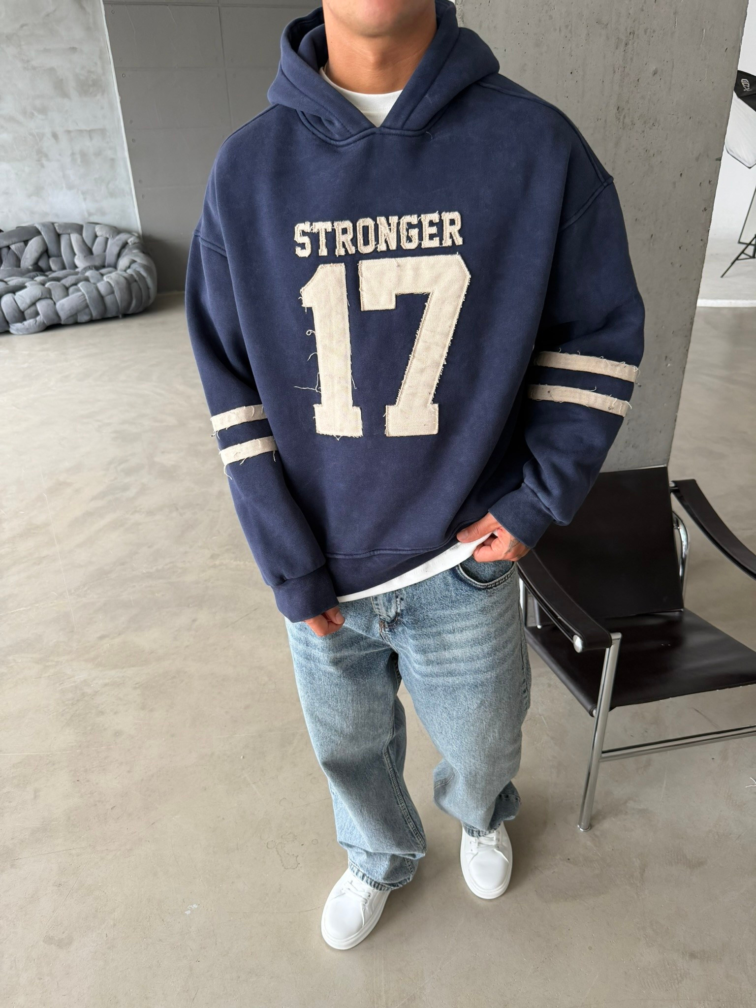 17 Stonger Premium Acid Yıkama Hoodie