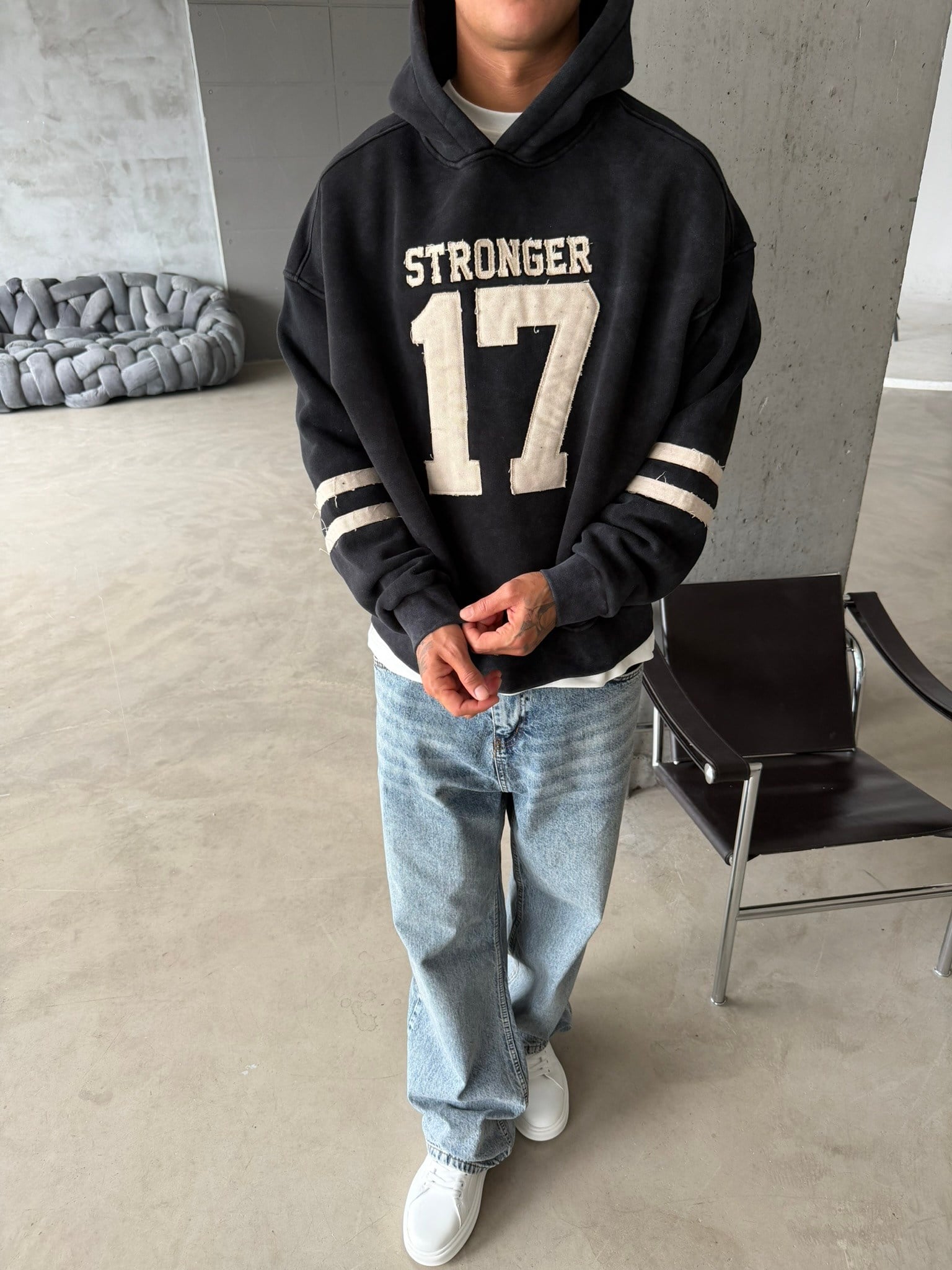 17 Stonger Premium Acid Yıkama Hoodie