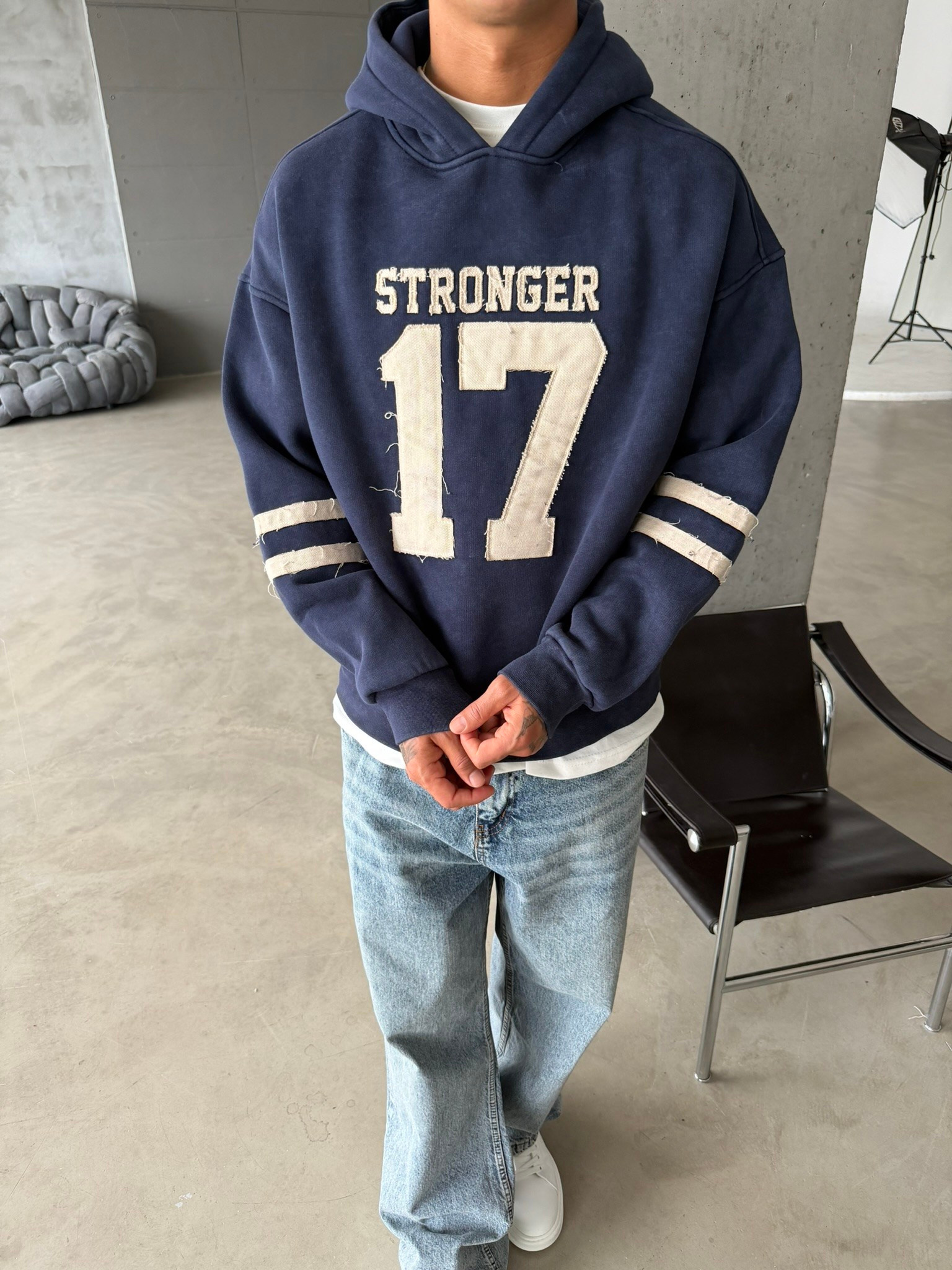 17 Stonger Premium Acid Yıkama Hoodie