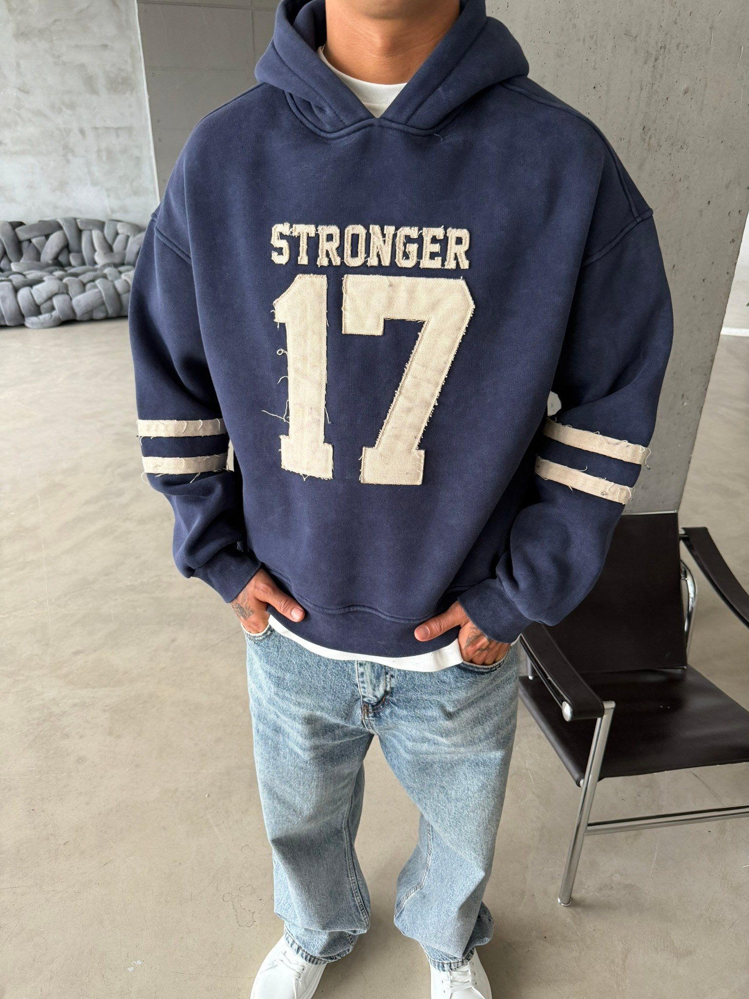 17 Stonger Premium Acid Yıkama Hoodie