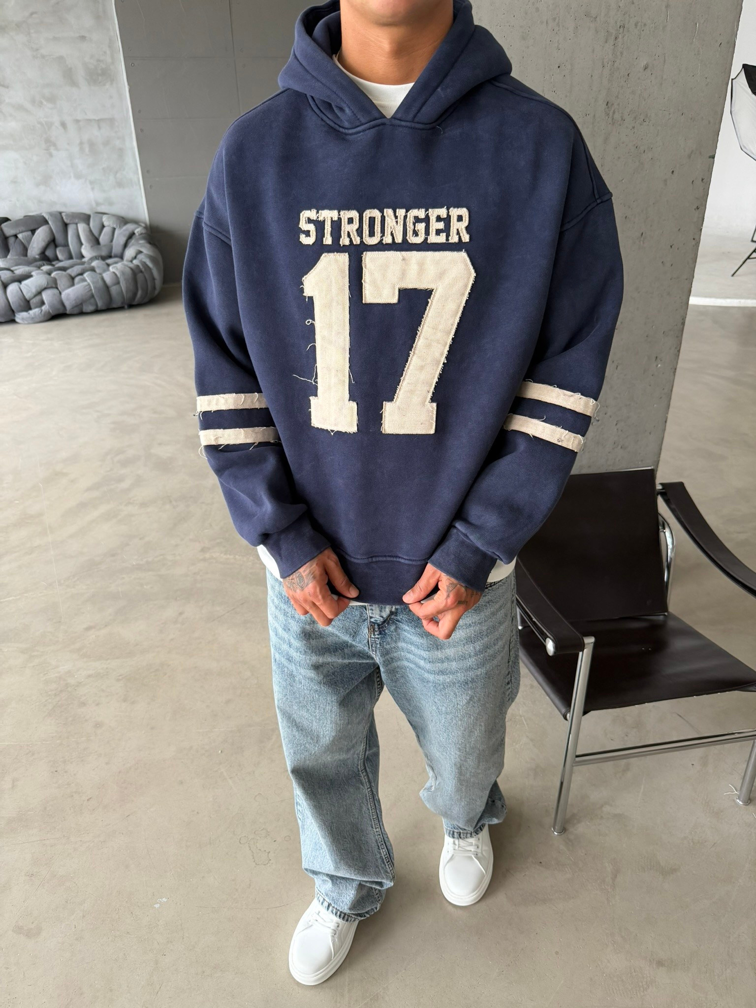 17 Stonger Premium Acid Yıkama Hoodie