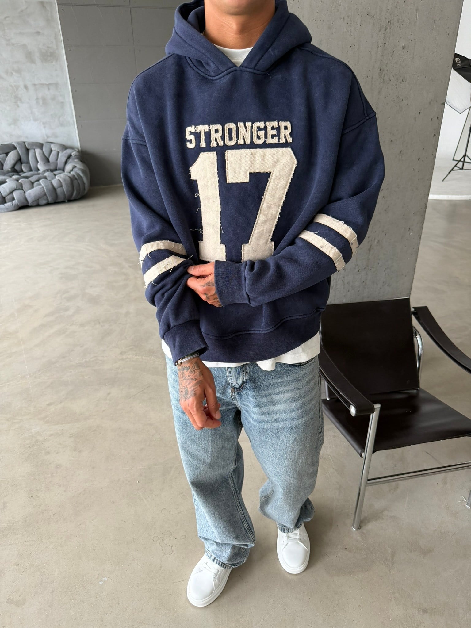 17 Stonger Premium Acid Yıkama Hoodie