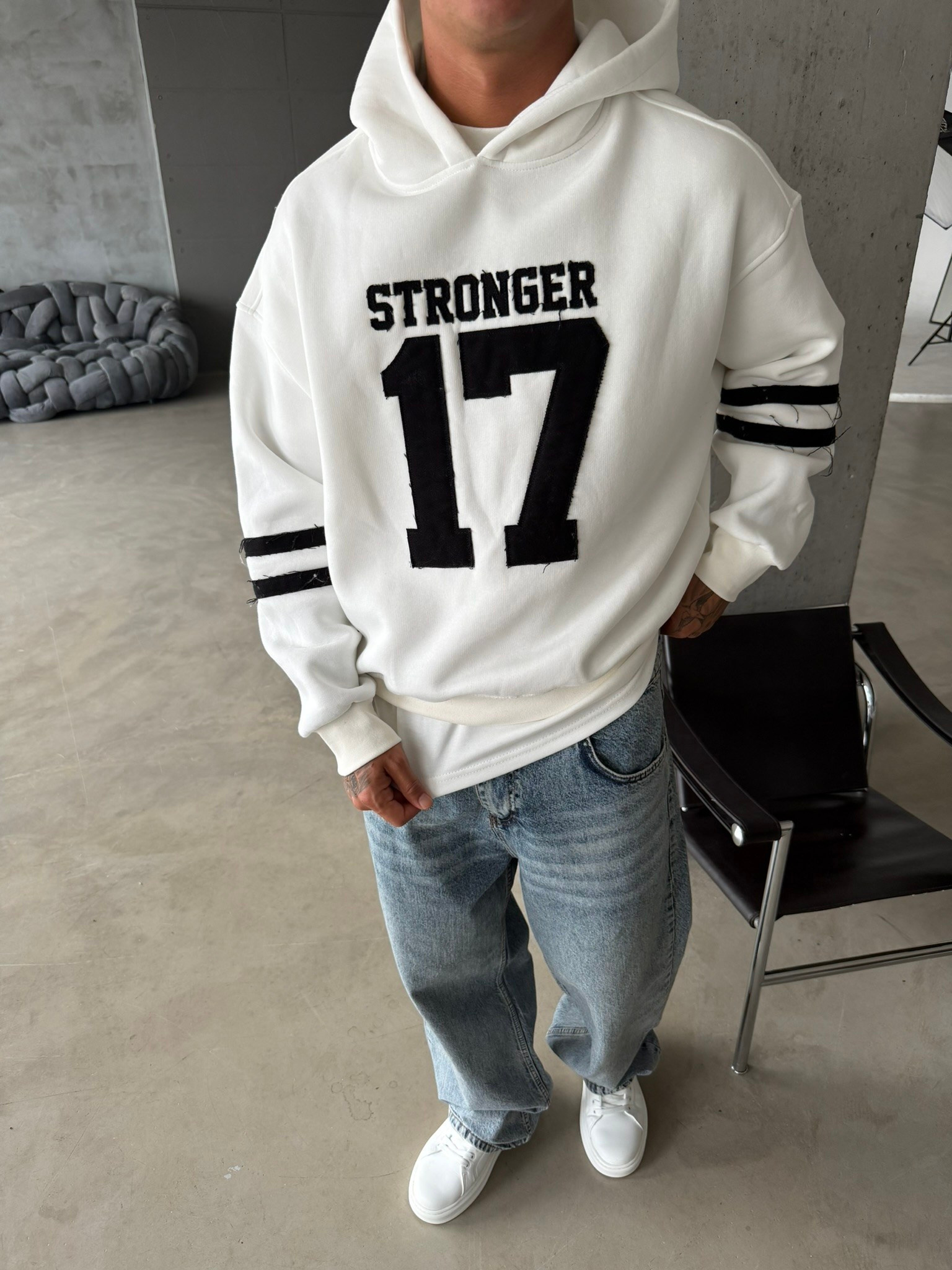 17 Stonger Premium Acid Yıkama Hoodie