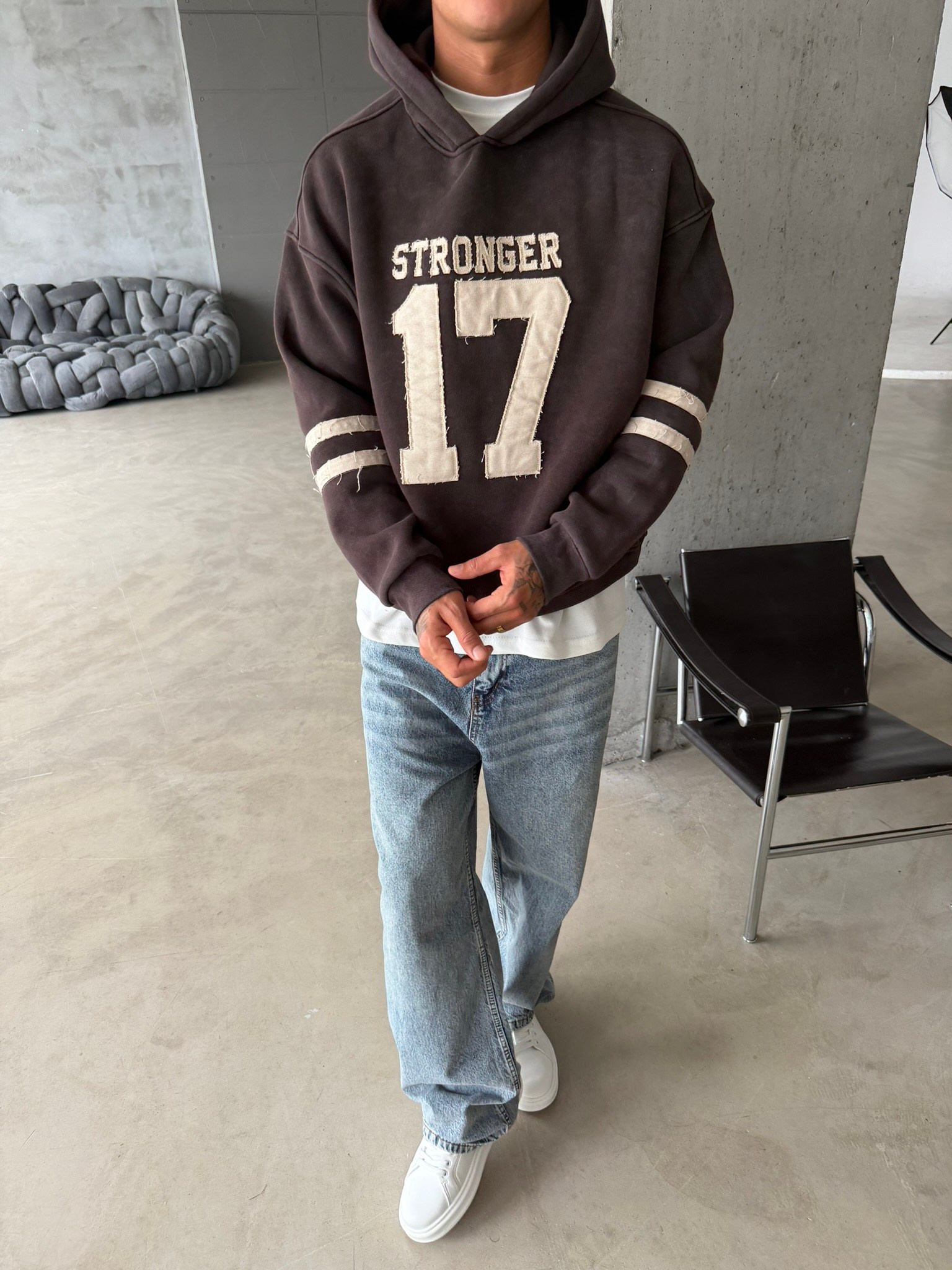17 Stonger Premium Acid Yıkama Hoodie