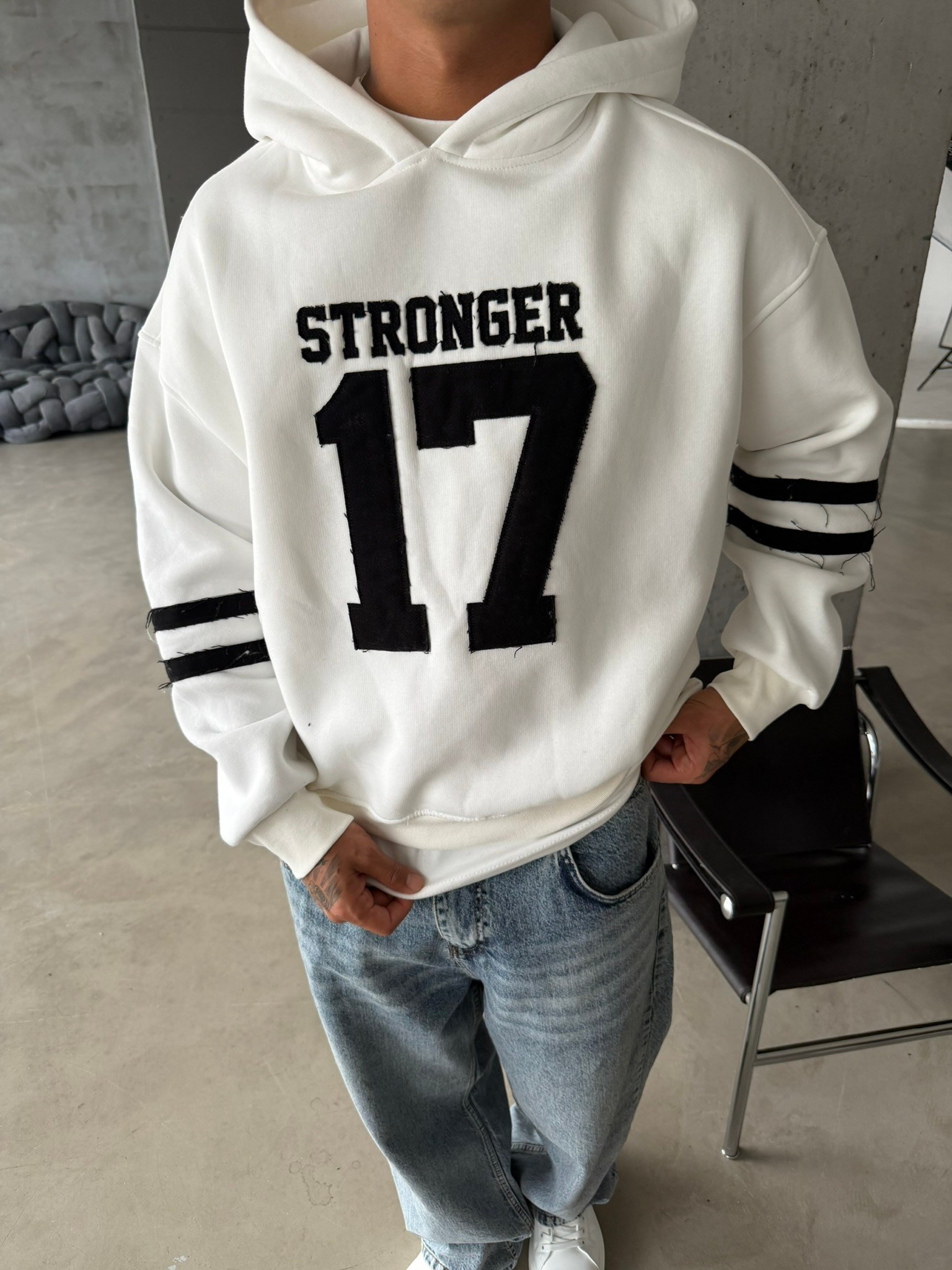 17 Stonger Premium Acid Yıkama Hoodie