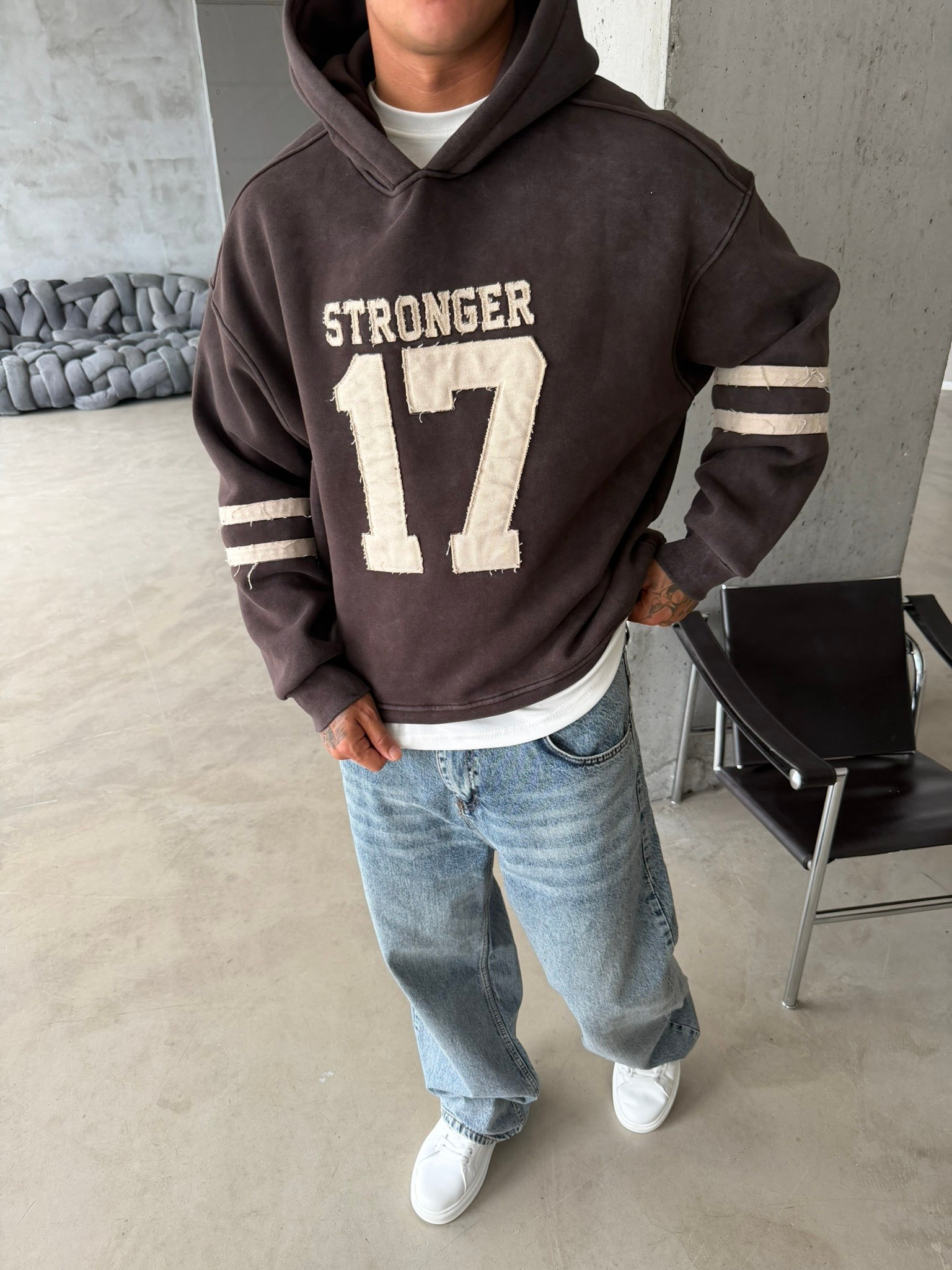 17 Stonger Premium Acid Yıkama Hoodie